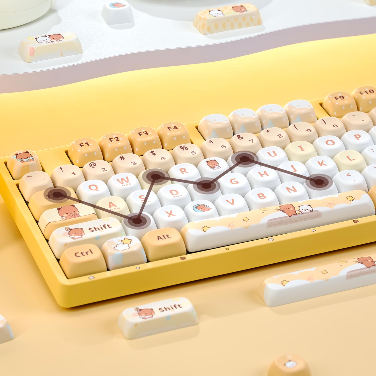 Akko-3108v3-Bubu-and-Dudu-Yellow-Detail