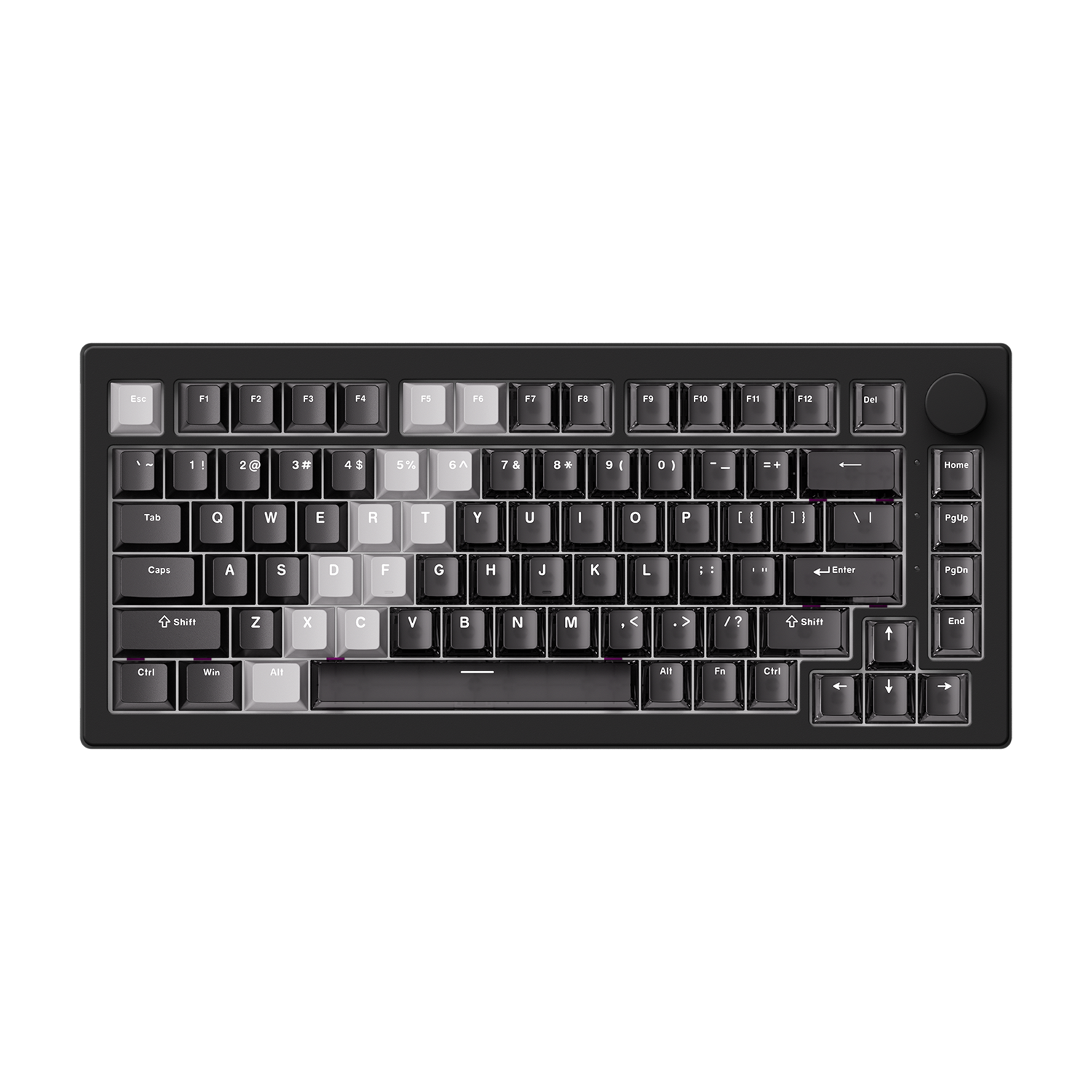 Akko 5075 V3 HE Magnetic Keyboard Gradient Hybrid Black Transparent