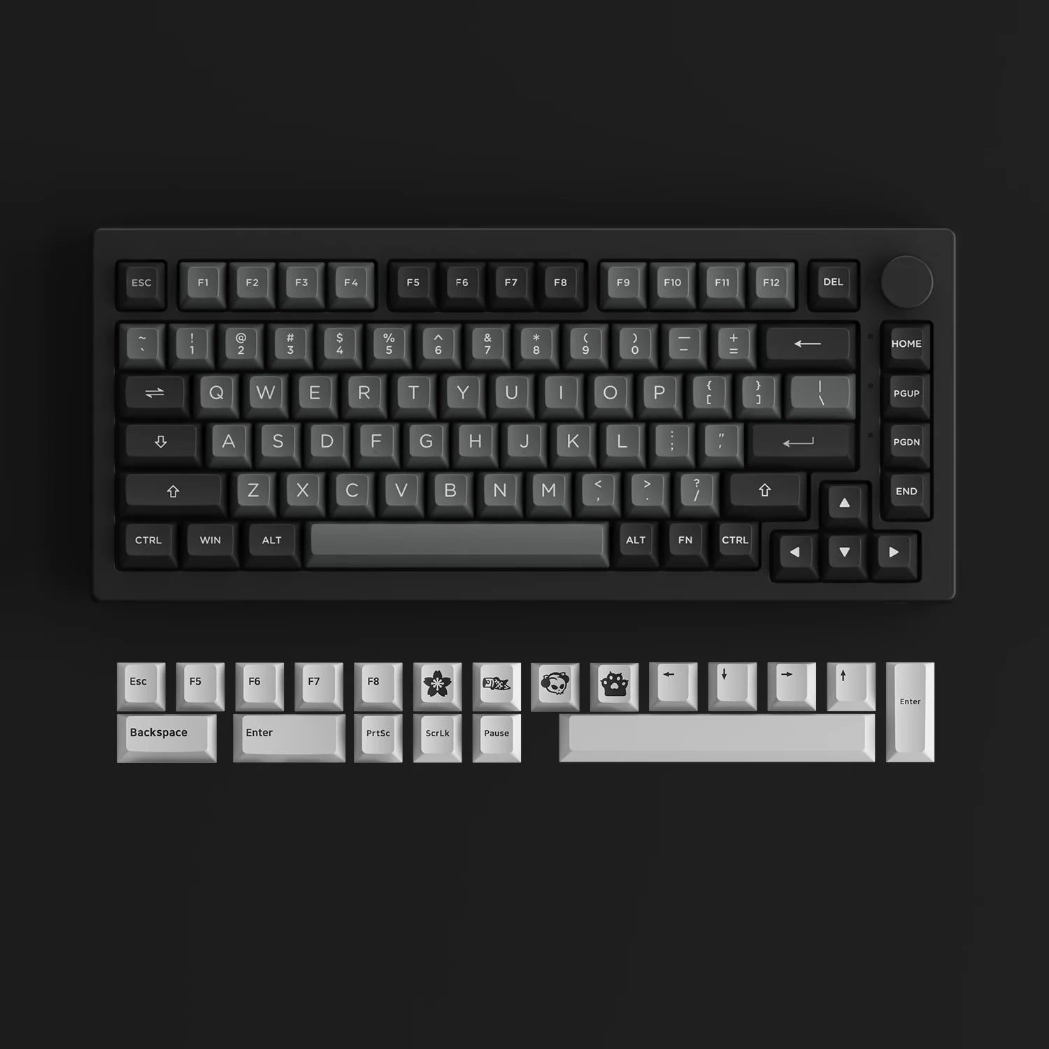 Akko-5075B-Plus-Black-Silver-Extra-Keys