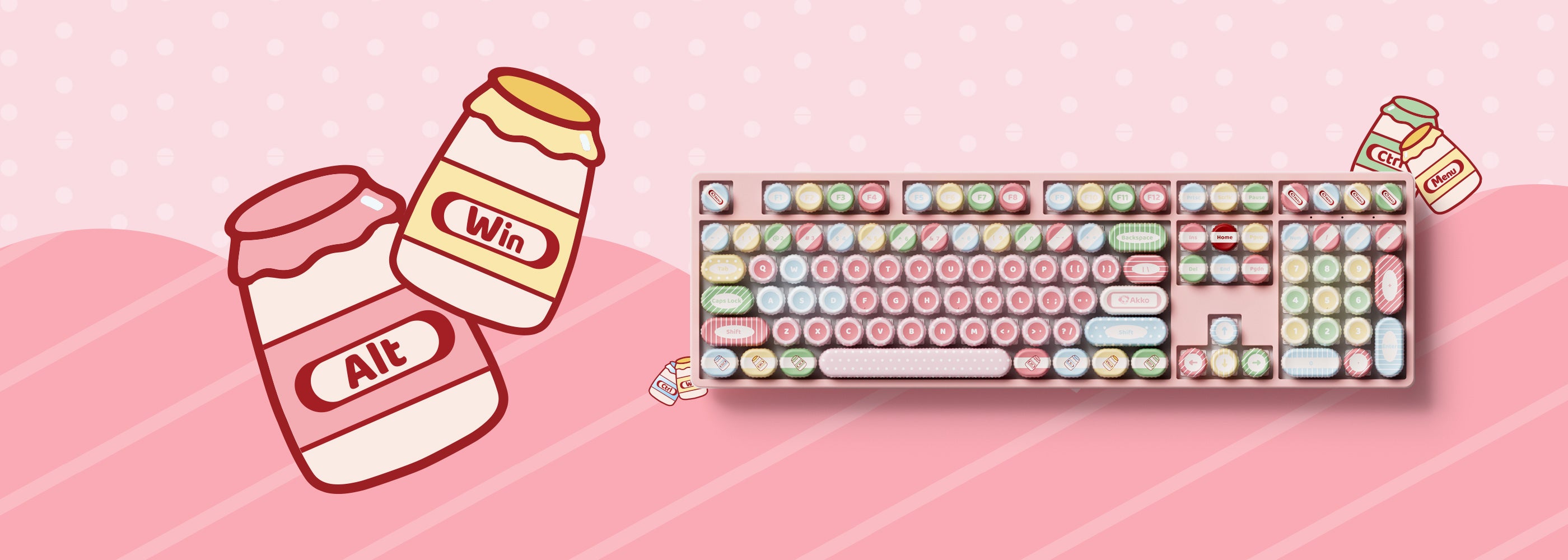 Akko-BottleCap-Classic-Keycaps-Set