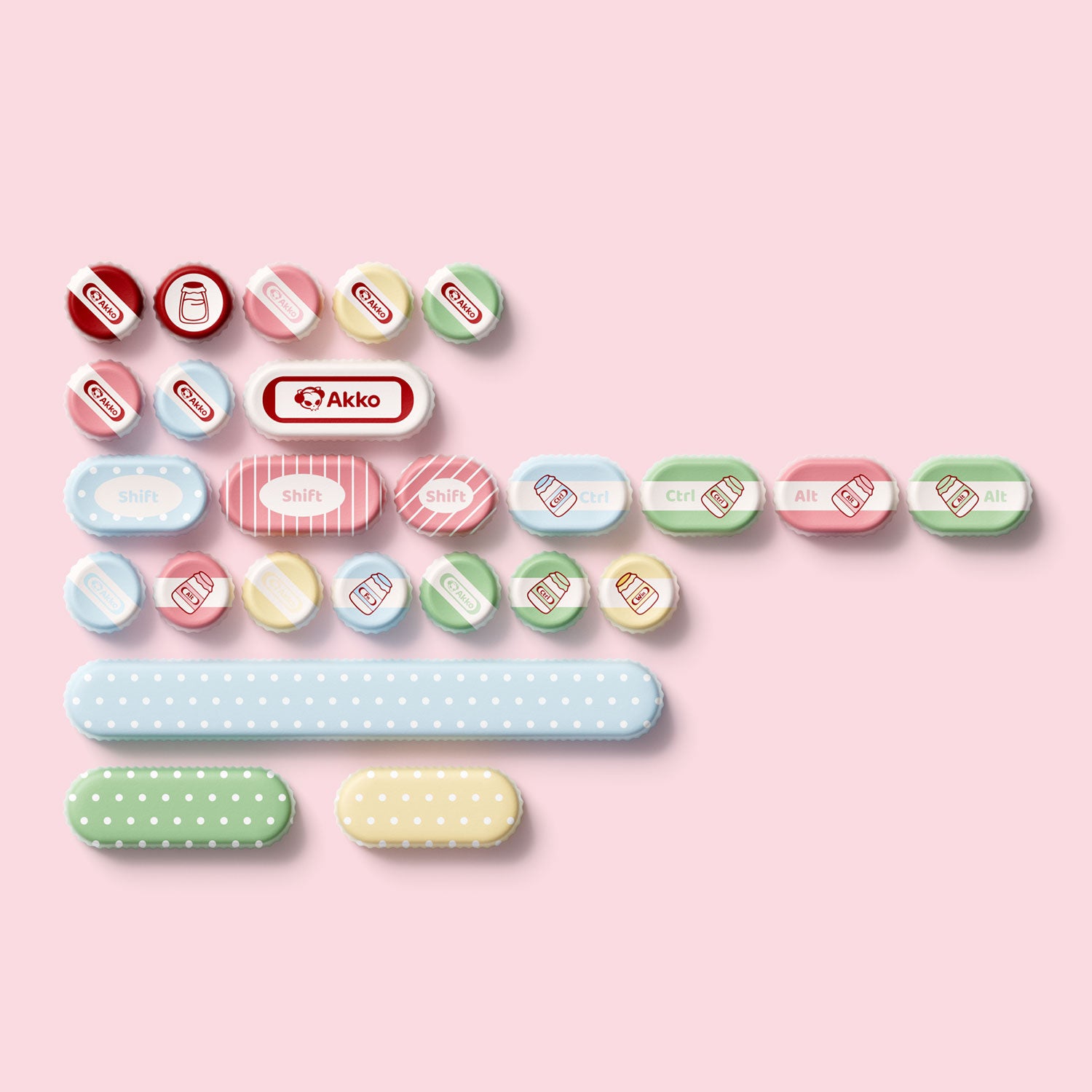 Akko-BottleCap-Classic-Keycaps-Set