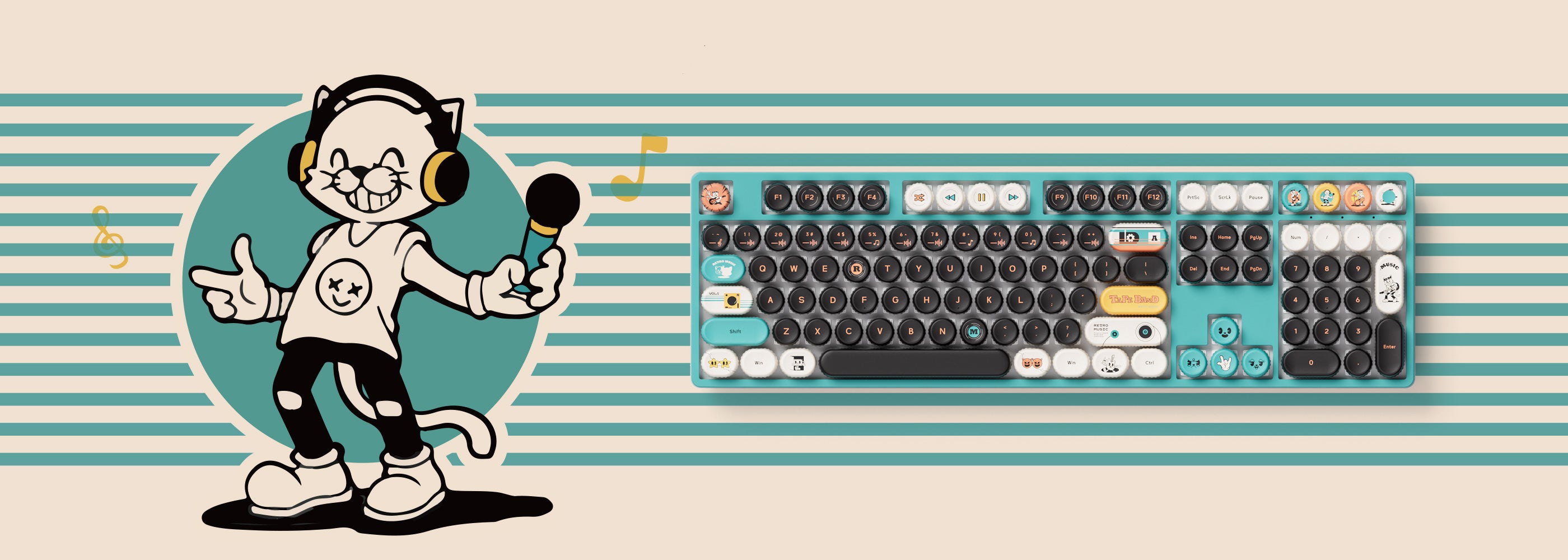 Akko-BottleCap-Punk-Cat-Keycaps-Set