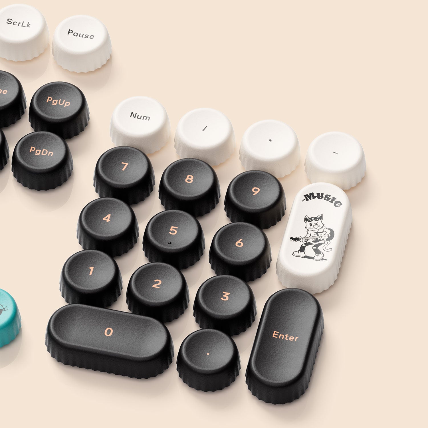 Akko-BottleCap-Punk-Cat-Keycaps-Set