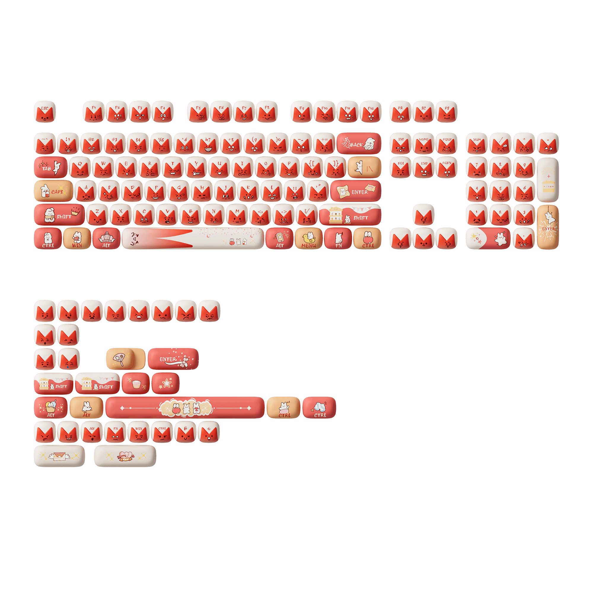 Bunny Apple 키캡 세트 (137 키)