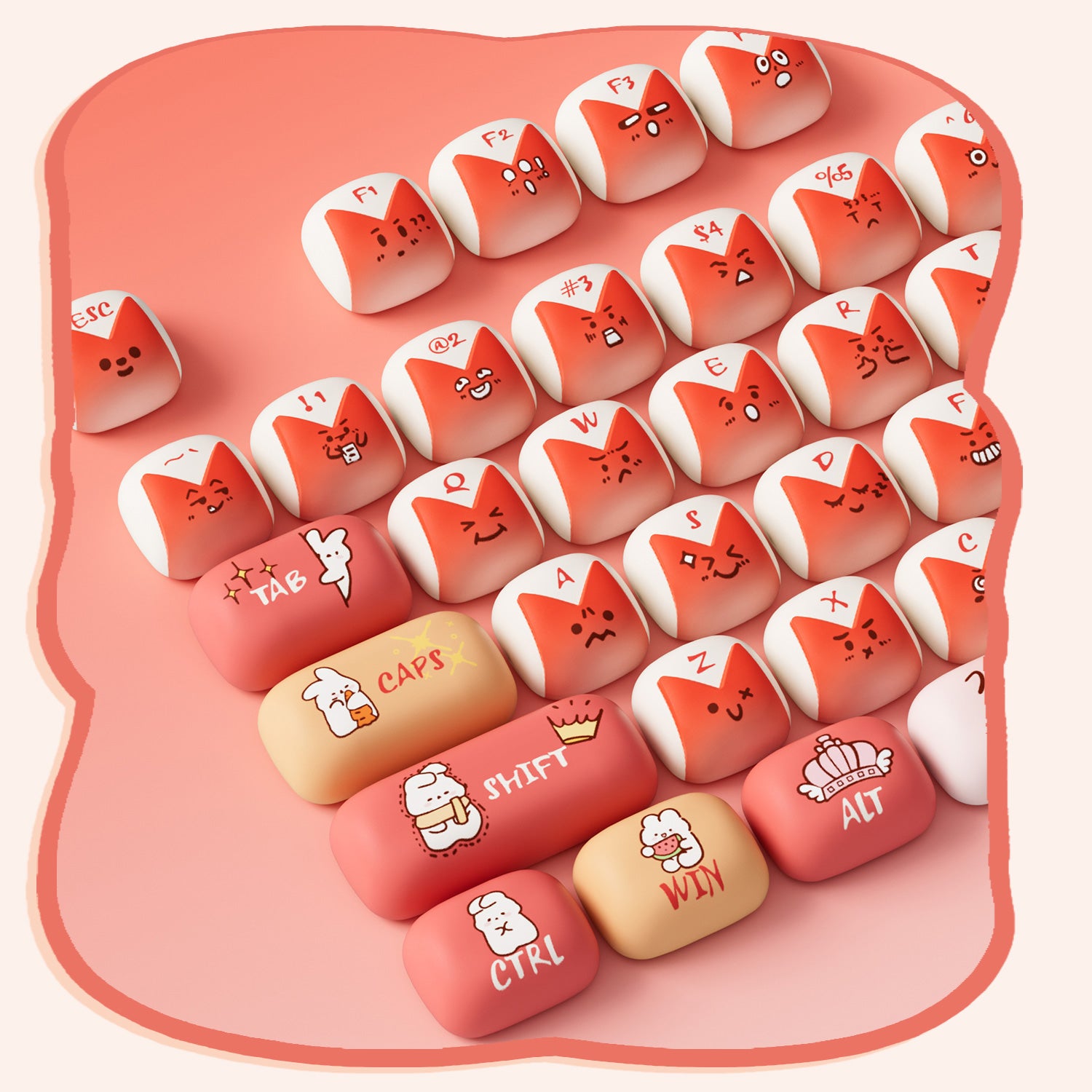 Akko-Bunny-Apple-Keycap-Set-Details
