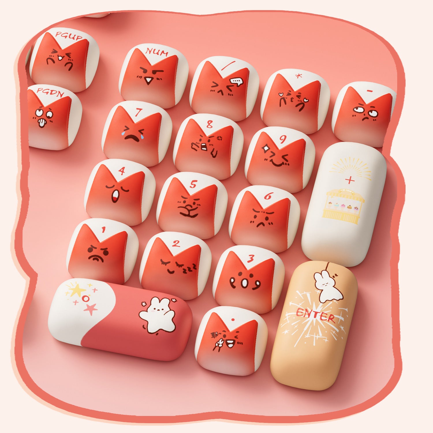 Akko-Bunny-Apple-Keycap-Set-Details