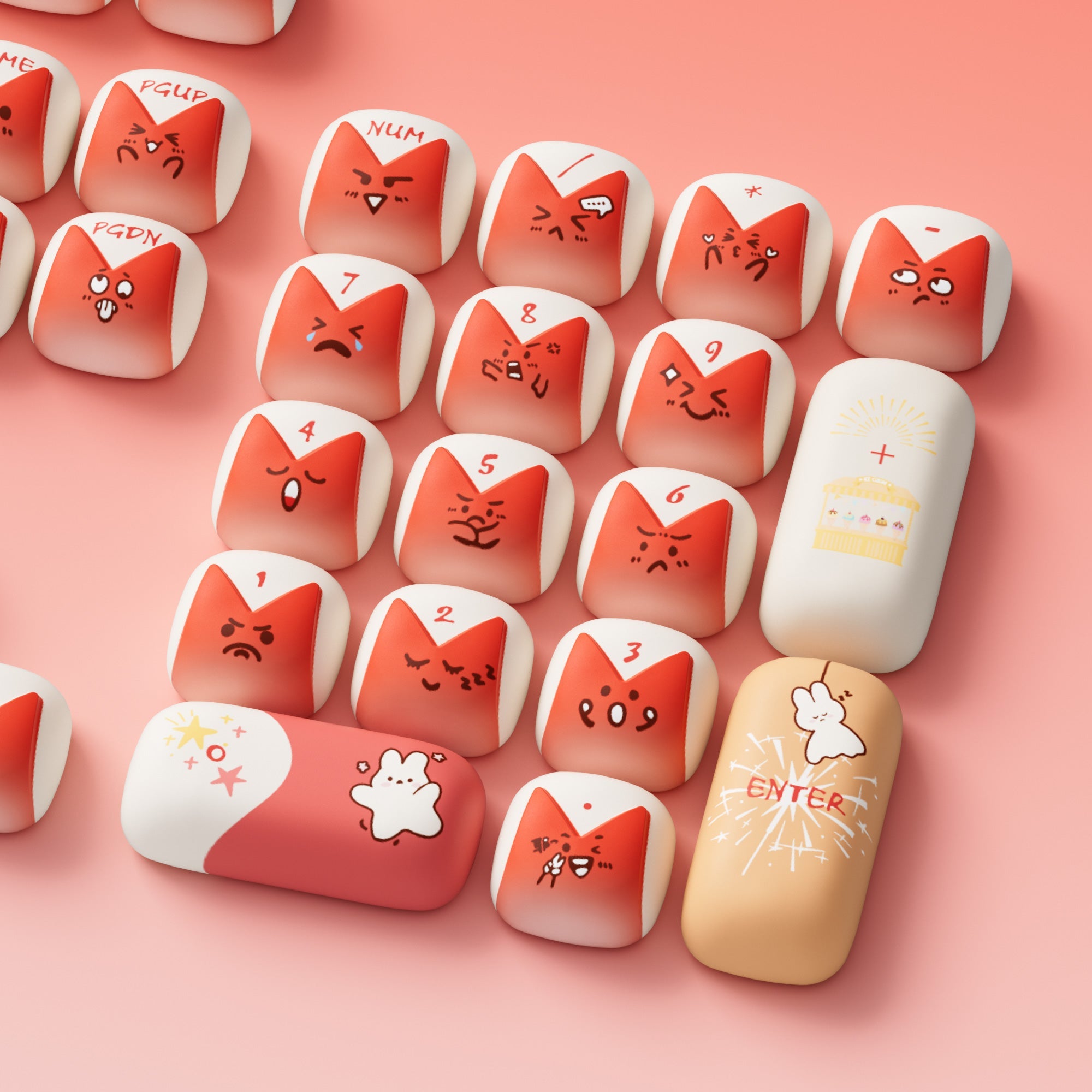 Bunny Apple 키캡 세트 (137 키)