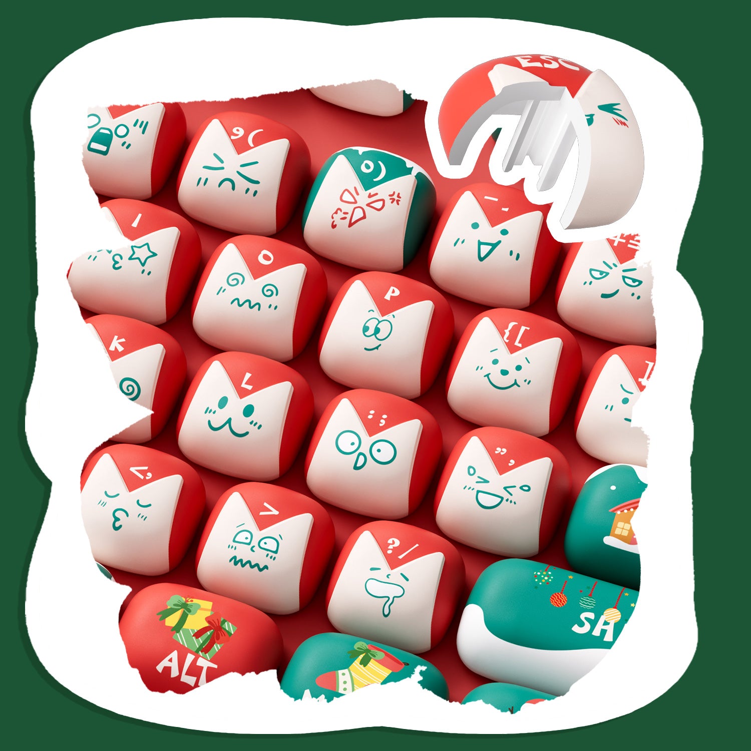 Akko-Christmas-Fantasy-Keycap-Set-Detail
