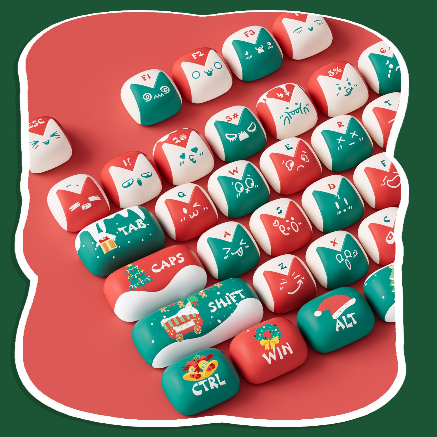Akko-Christmas-Fantasy-Keycap-Set-Detail
