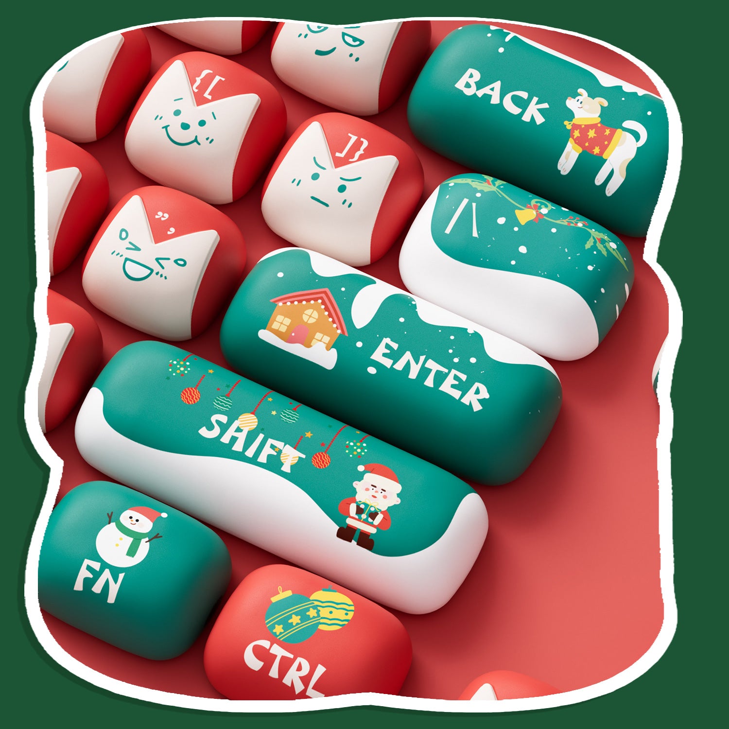 Akko-Christmas-Fantasy-Keycap-Set-Detail