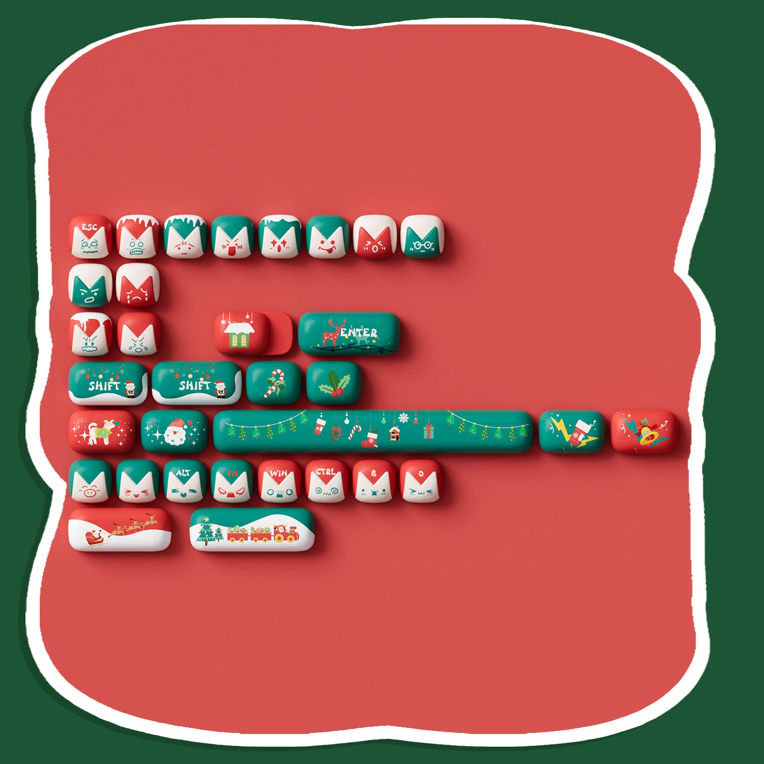 Akko-Christmas-Fantasy-Keycap-Set-Detail
