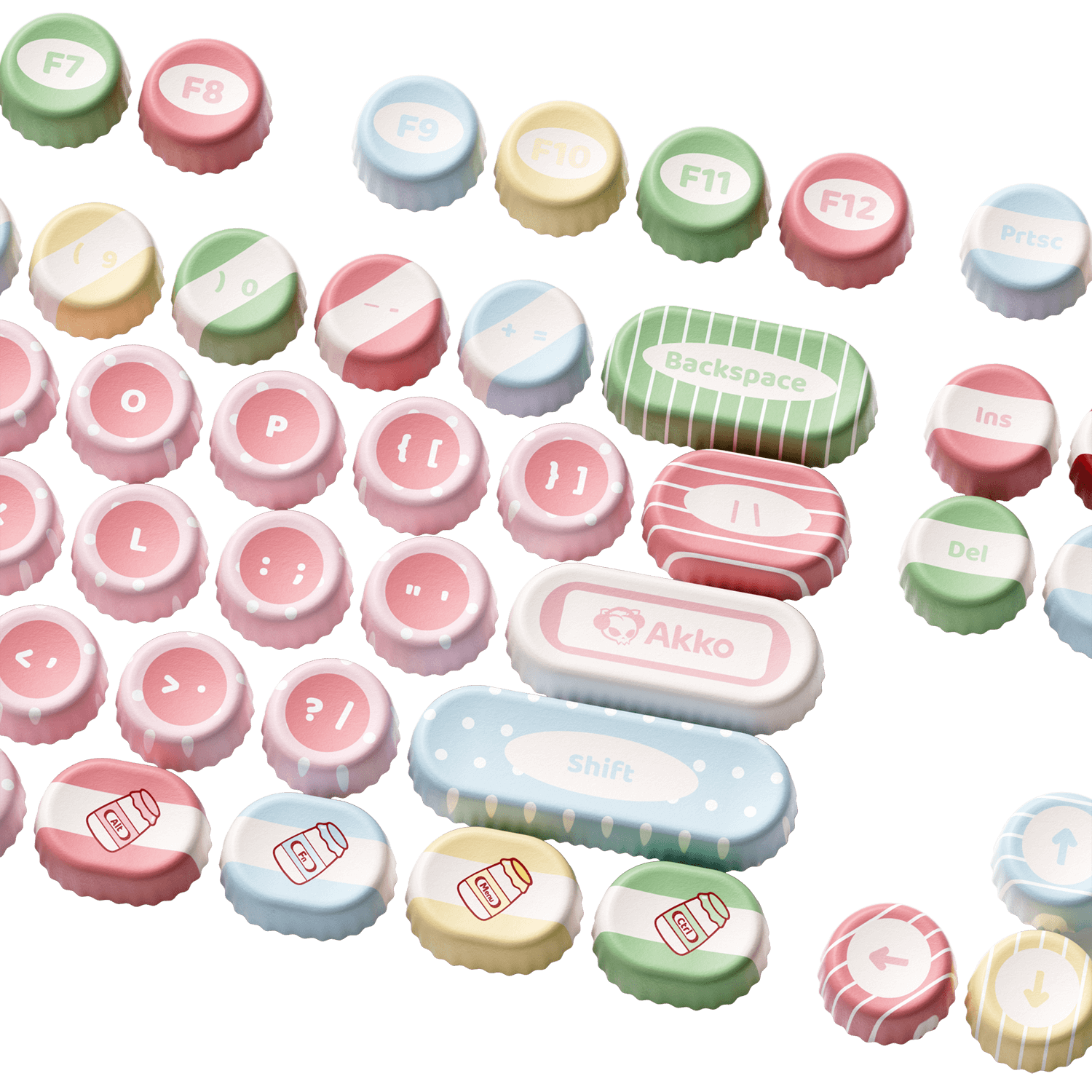 Akko Classic BottleCap Keycaps Set Right Details