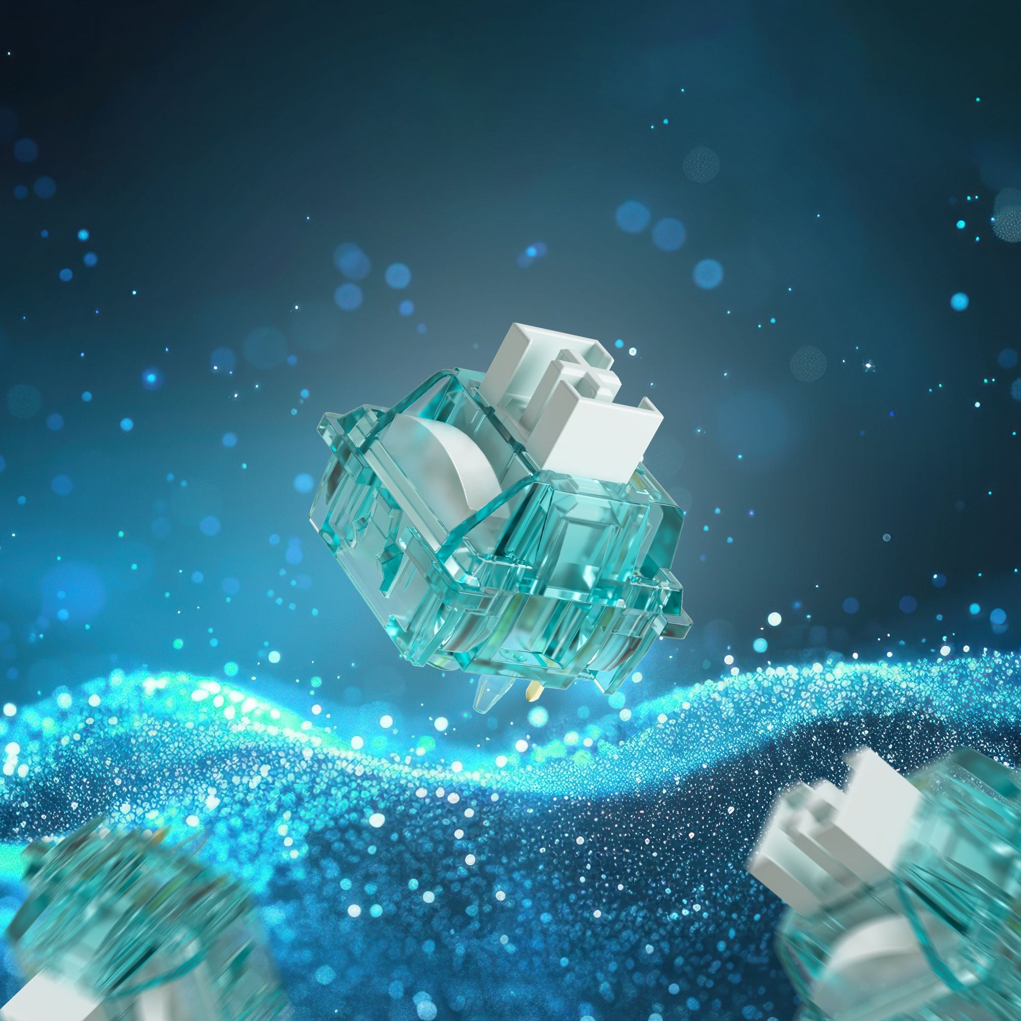 Creamy Cyan Switch (Clicky, Lubed)