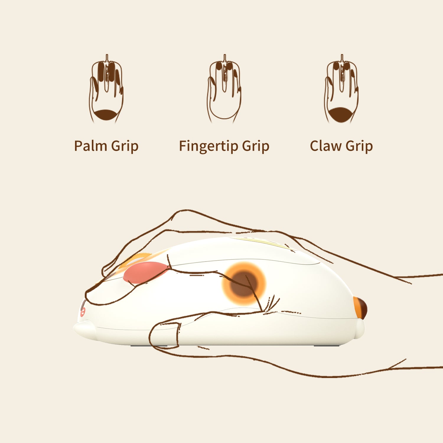Akko-Fortune-Cat-Mouse-Ergonomically-Design