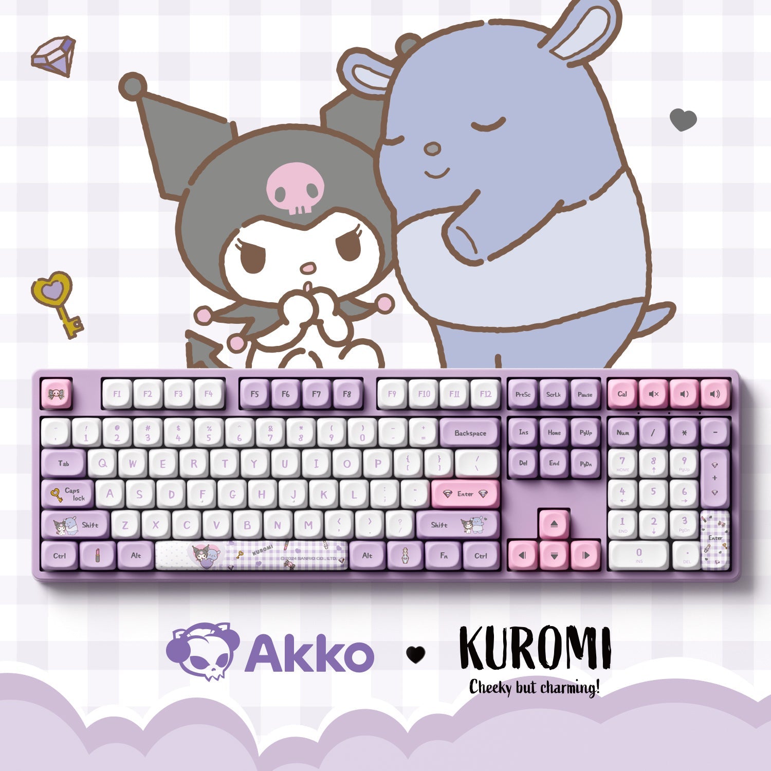 Akko-Kuromi-Keycap-Set