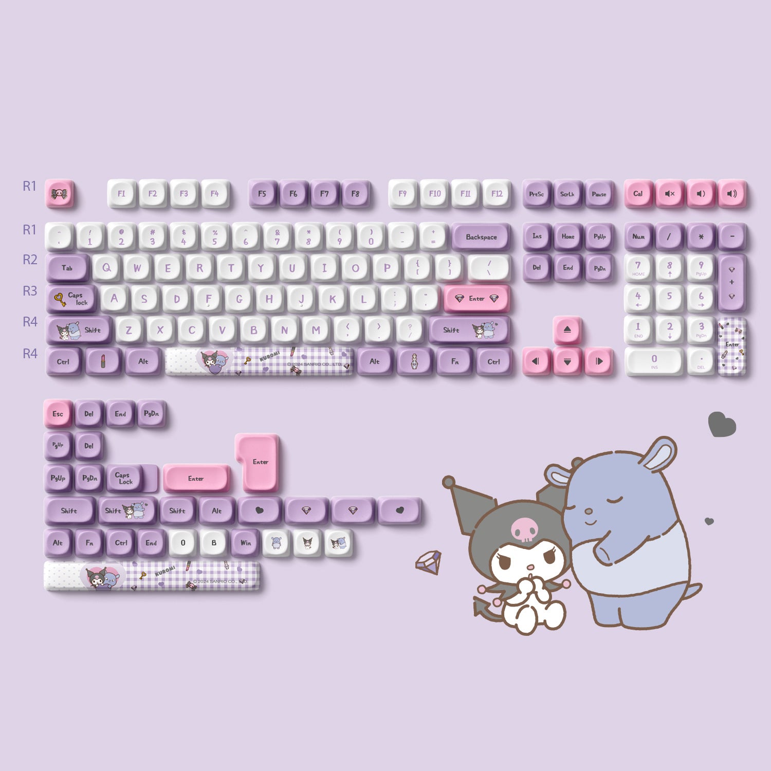 Akko-Kuromi-Keycap-Set