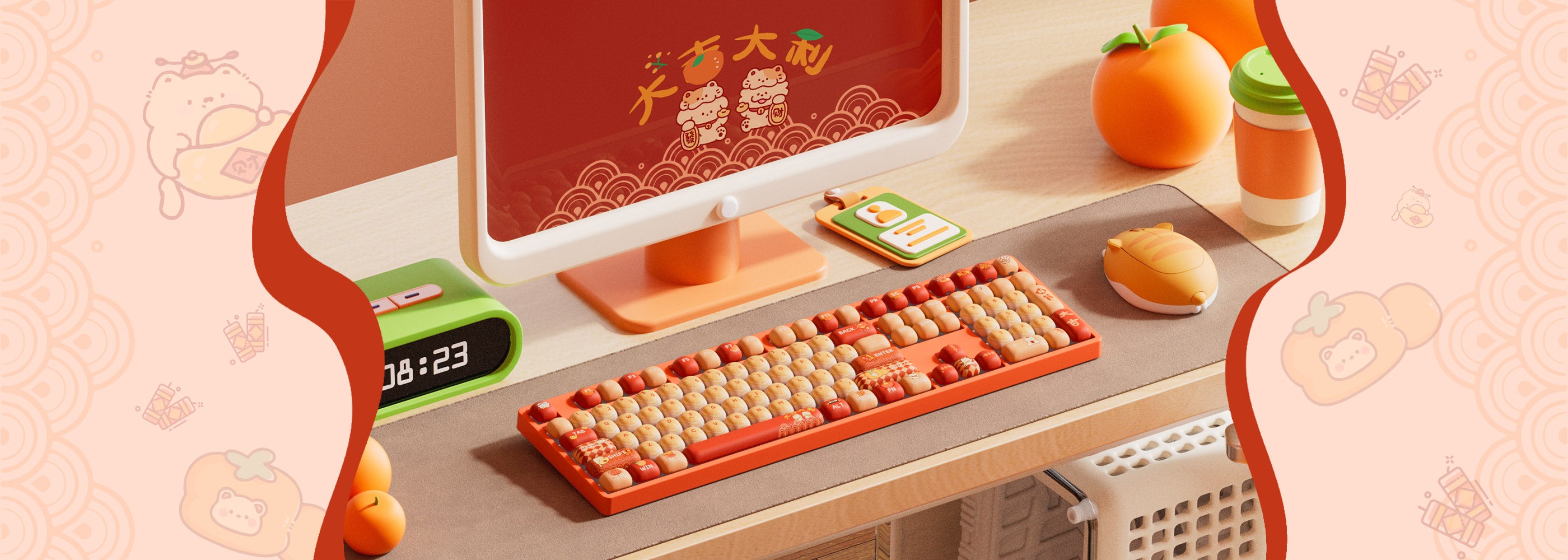 Akko-Lucky-Tangerine-Keycap-Set-Banner