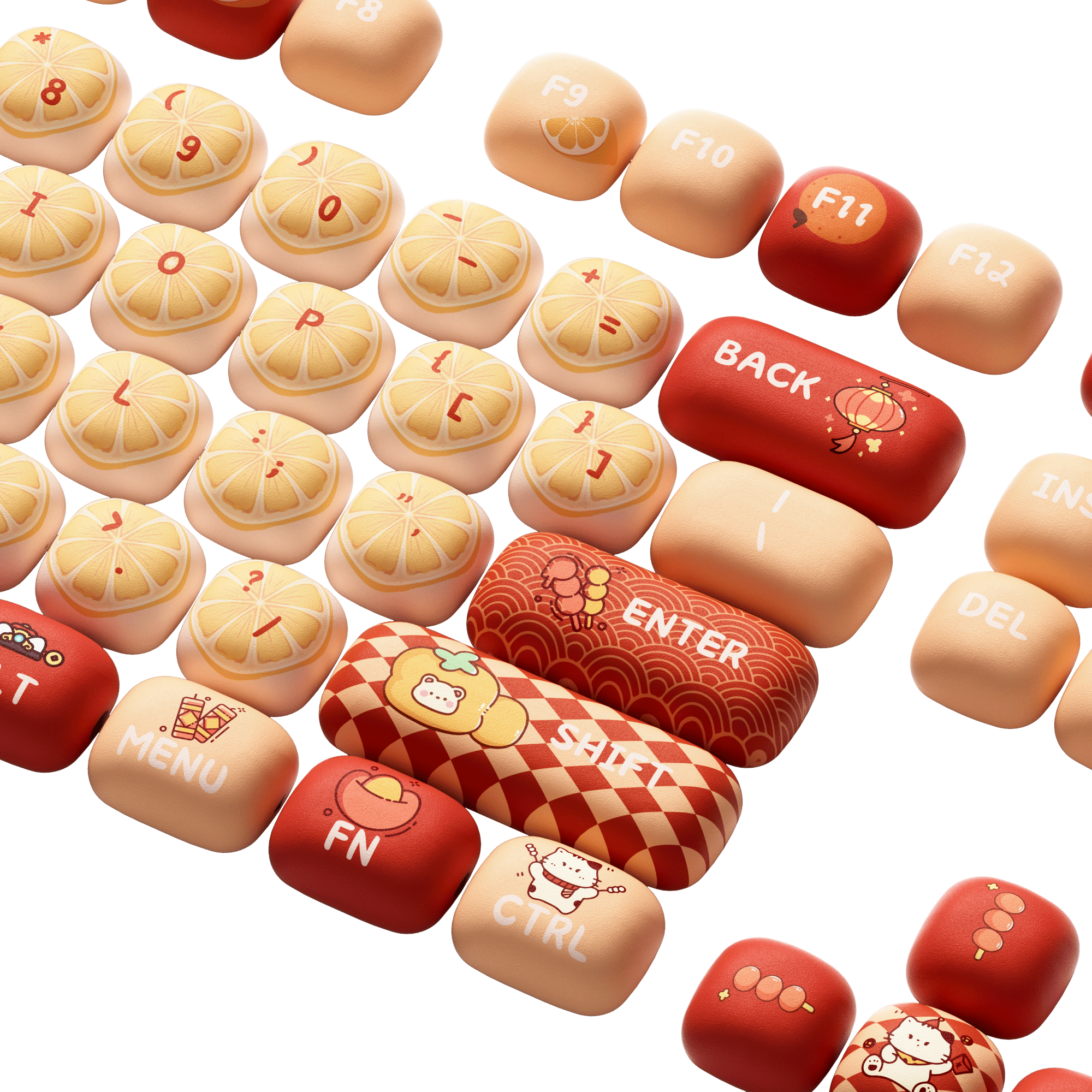 Lucky Tangerine Keycap Set Key Details