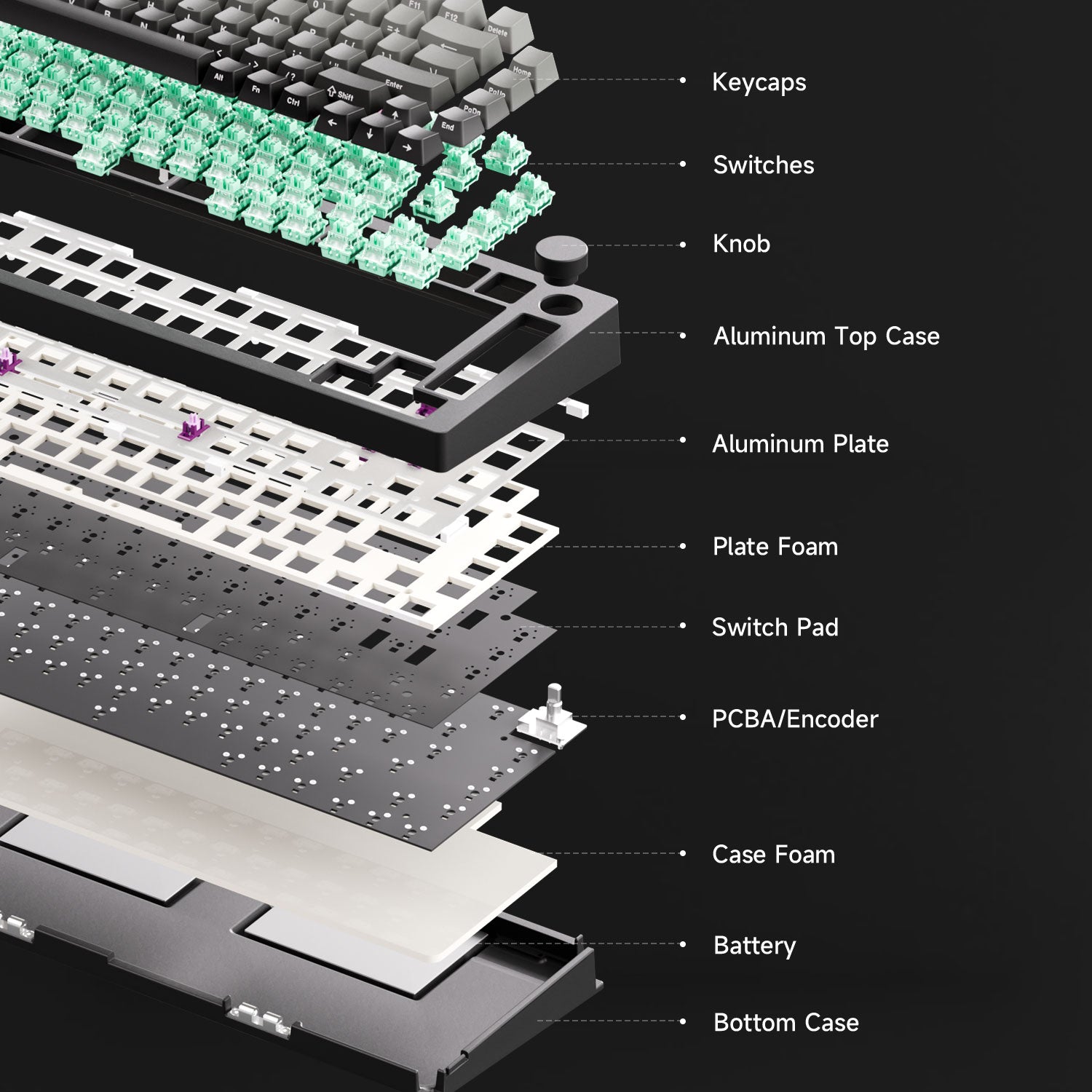 Akko-M1W-V5-QMK-Black-Silver-Structure