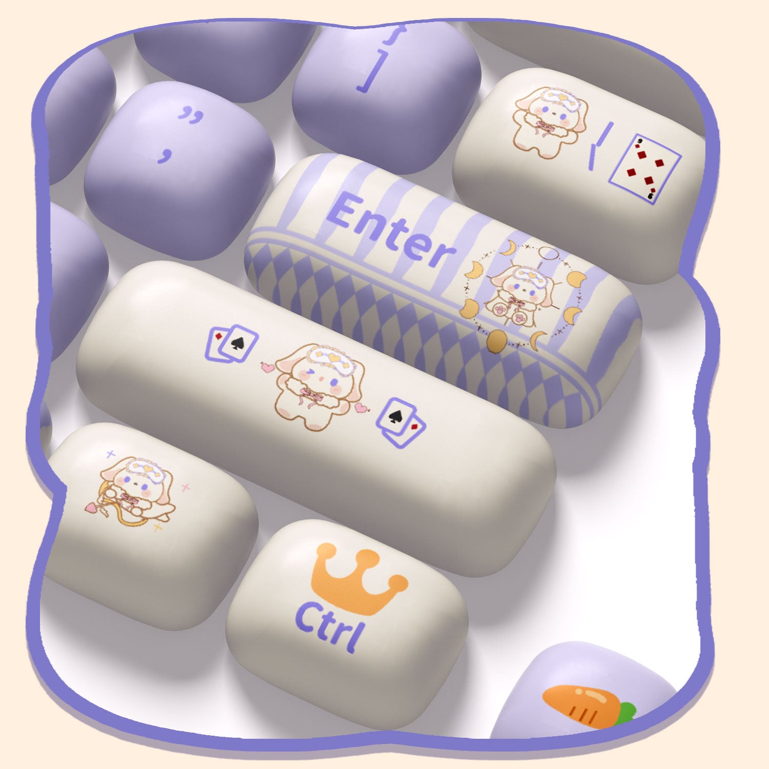 Akko-Magic-Lop-Bunny-Keycap-Set-Detail