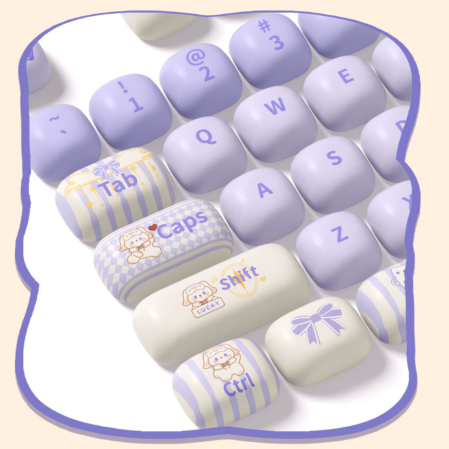 Akko-Magic-Lop-Bunny-Keycap-Set-Detail