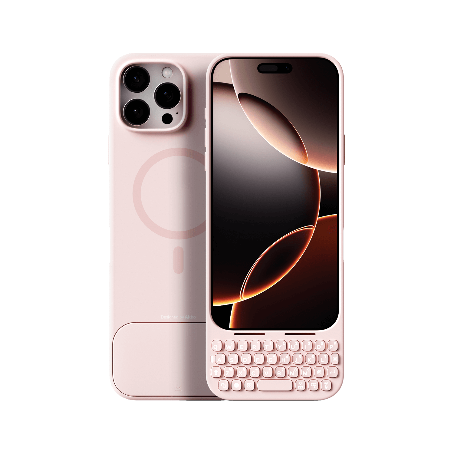 Akko MetaKey Keyboard Case for iPhone 16 Pink