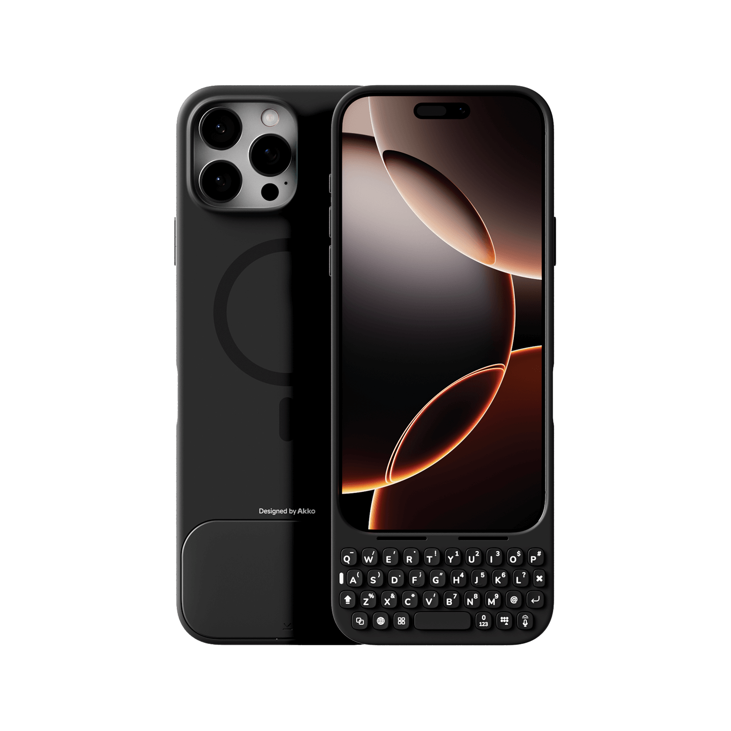 Akko MetaKey Keyboard Case for iPhone 16 Space Black