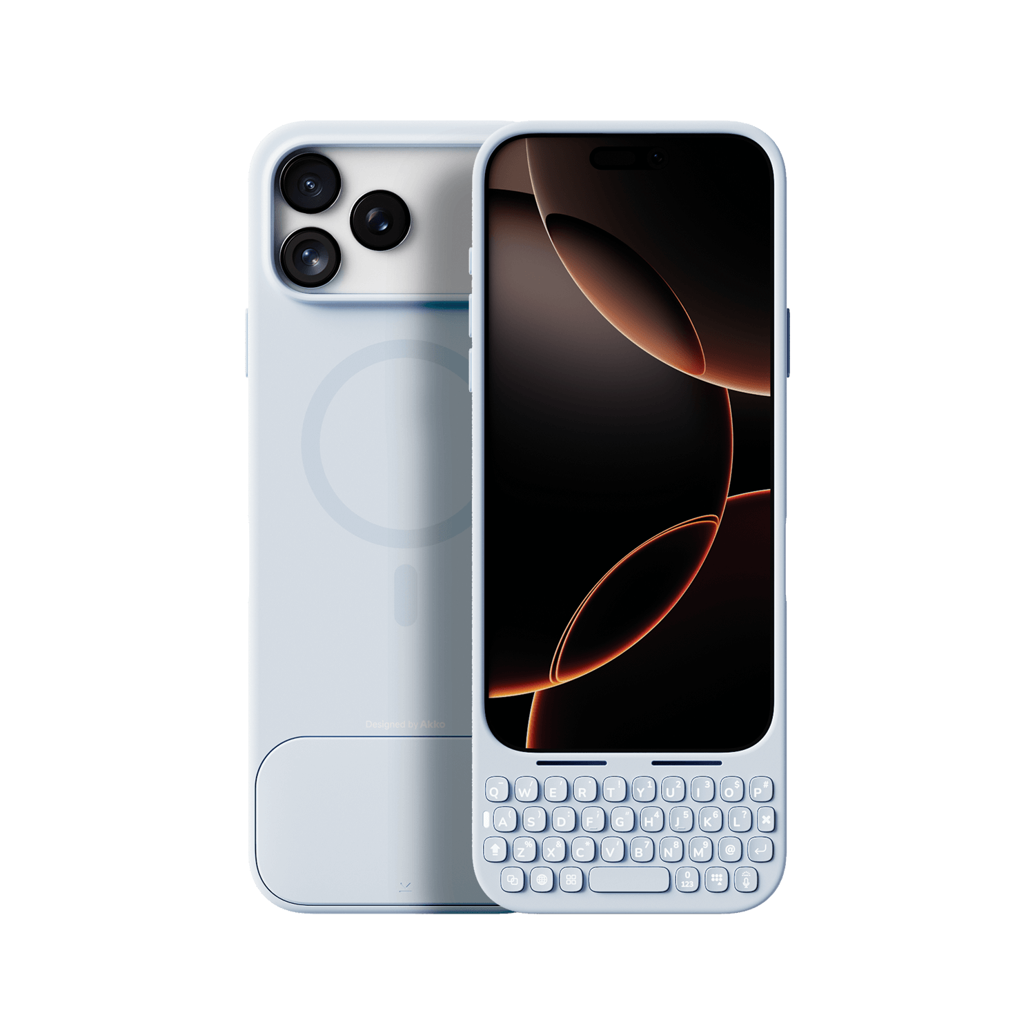 Akko MetaKey Keyboard Case for iPhone 17 Sky Blue