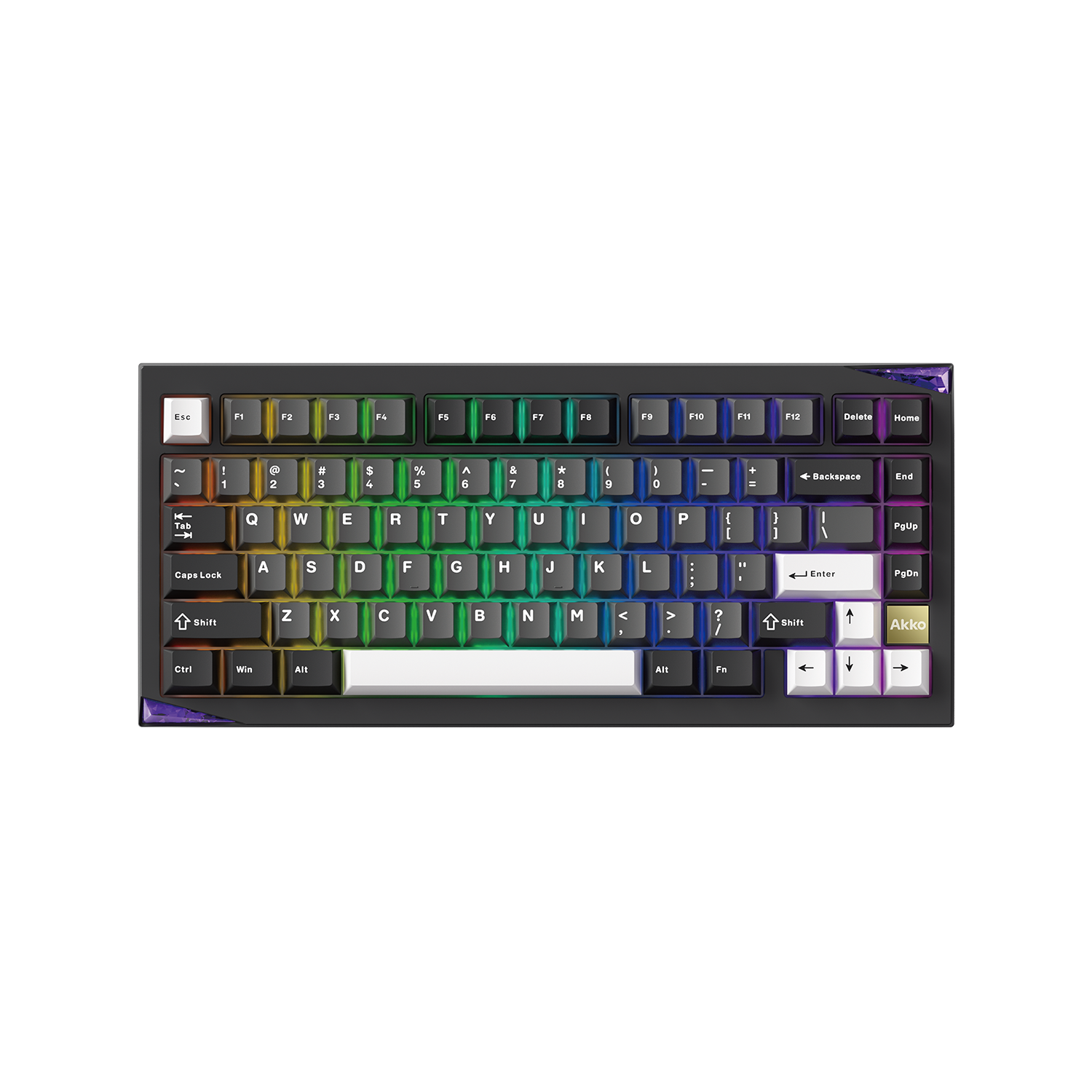 Akko Mineral 01 VIA Custom Mechanical Keyboard Black Silver