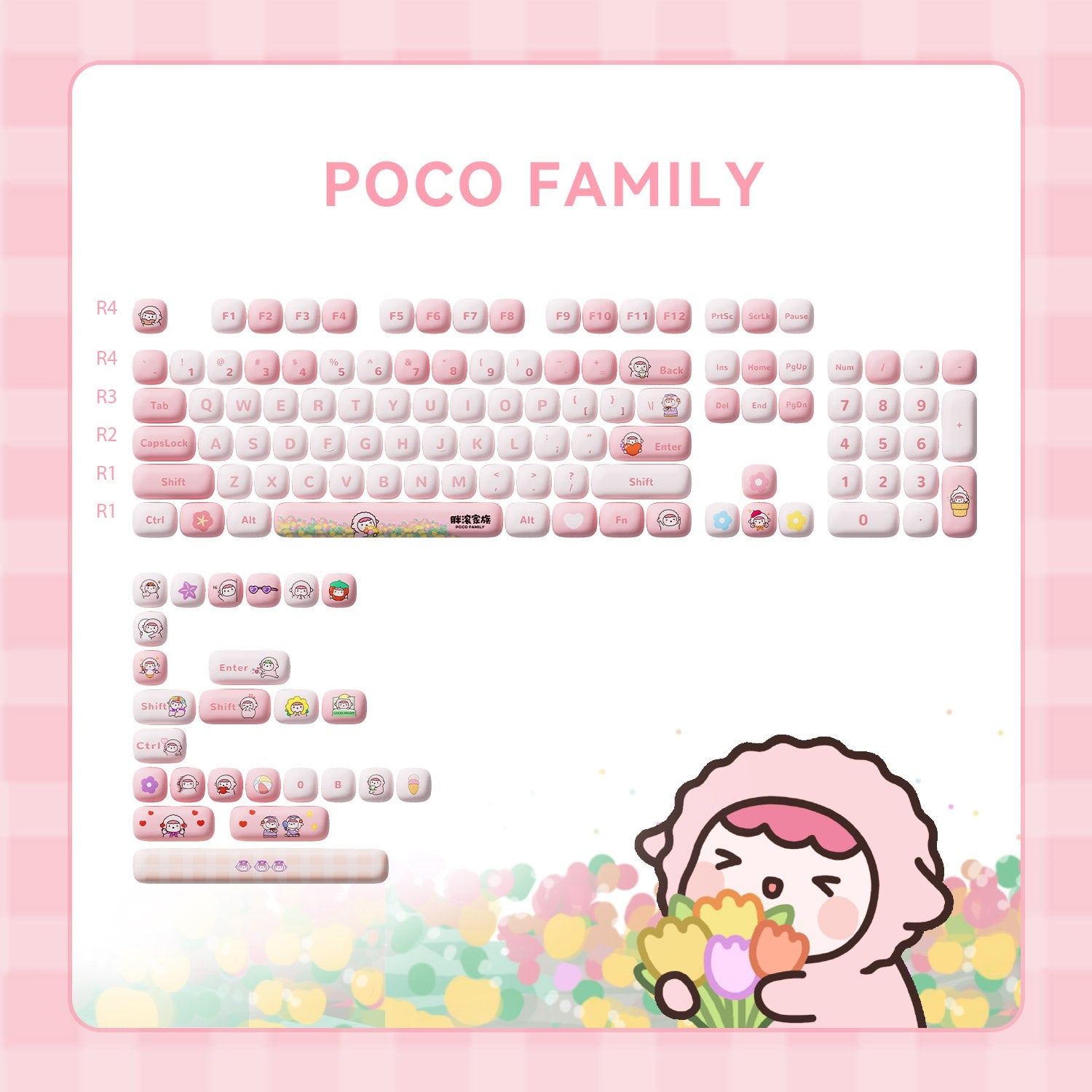 POCO Family - POCO 양 키캡 세트 (129 키)