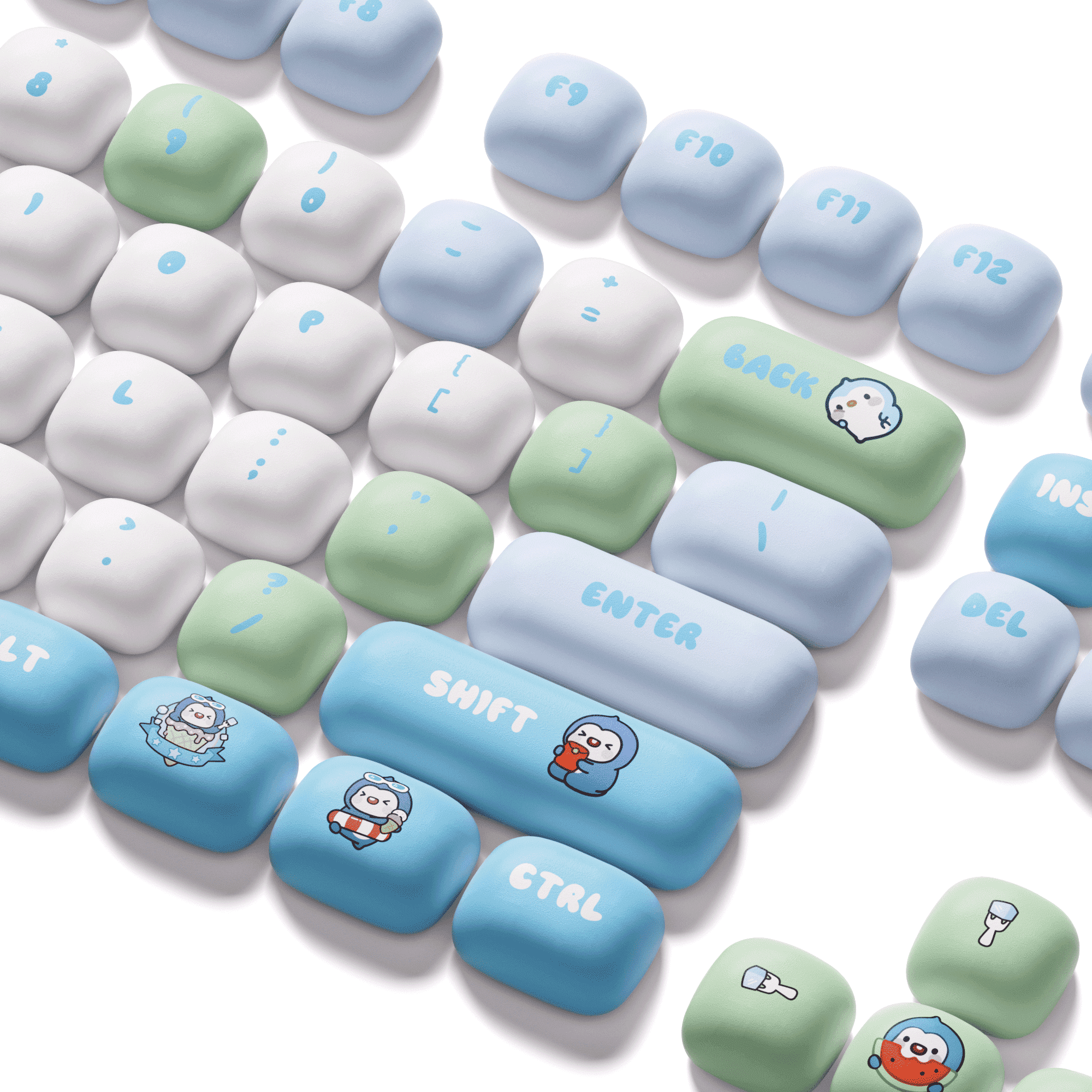 POCO Family - POCO Penguin Keycap Set Right Section Key Details
