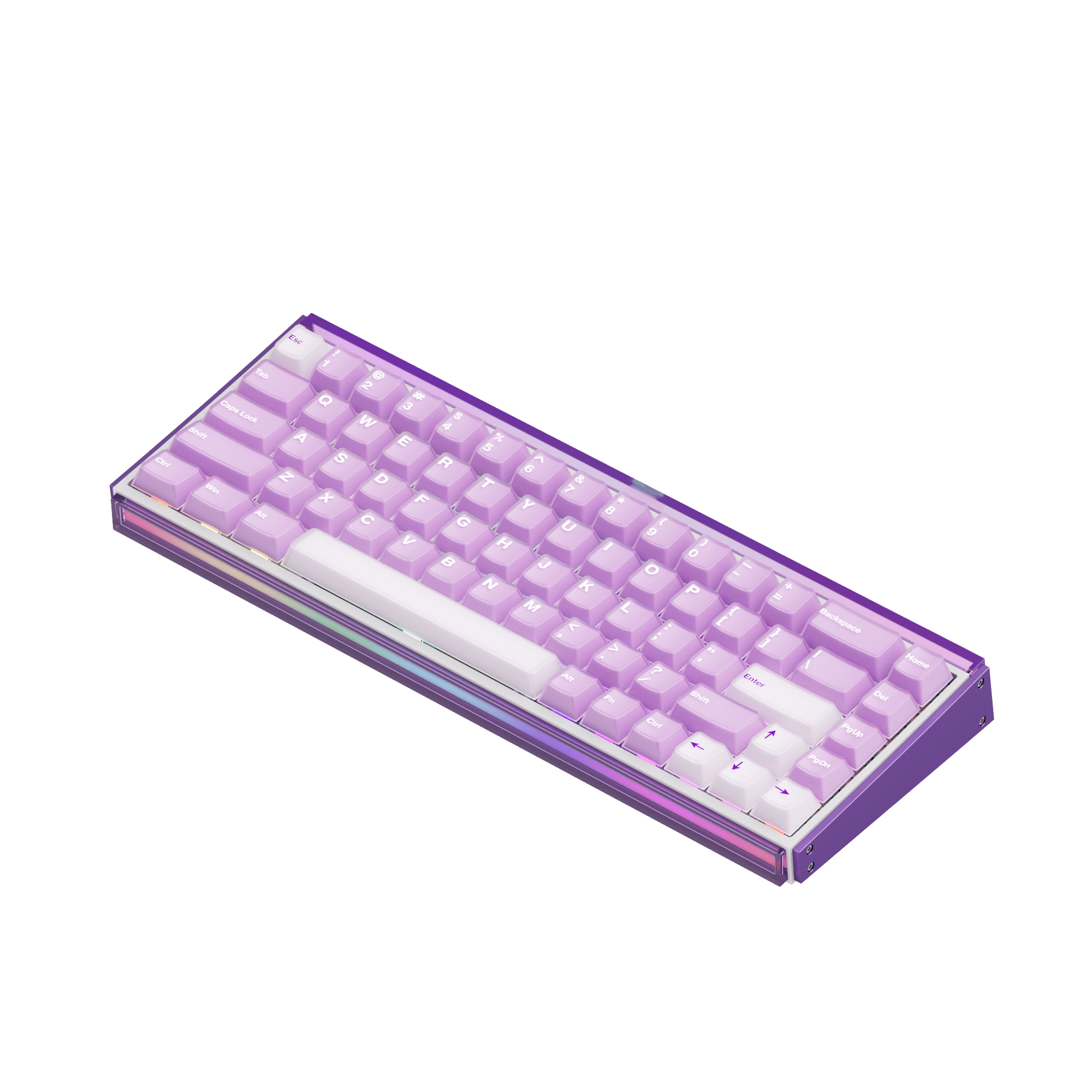 Akko Ray68 HE Magnetic Keyboard Misty Purple Right Side