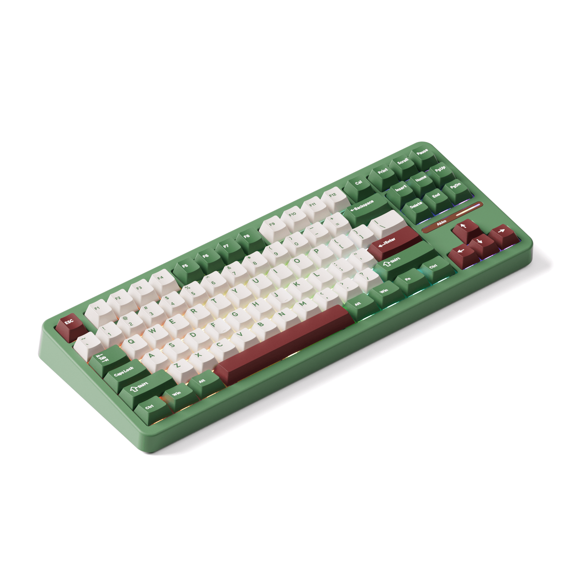 Akko TAC87 Matcha Red Bean Mechanical Keyboard Left Side