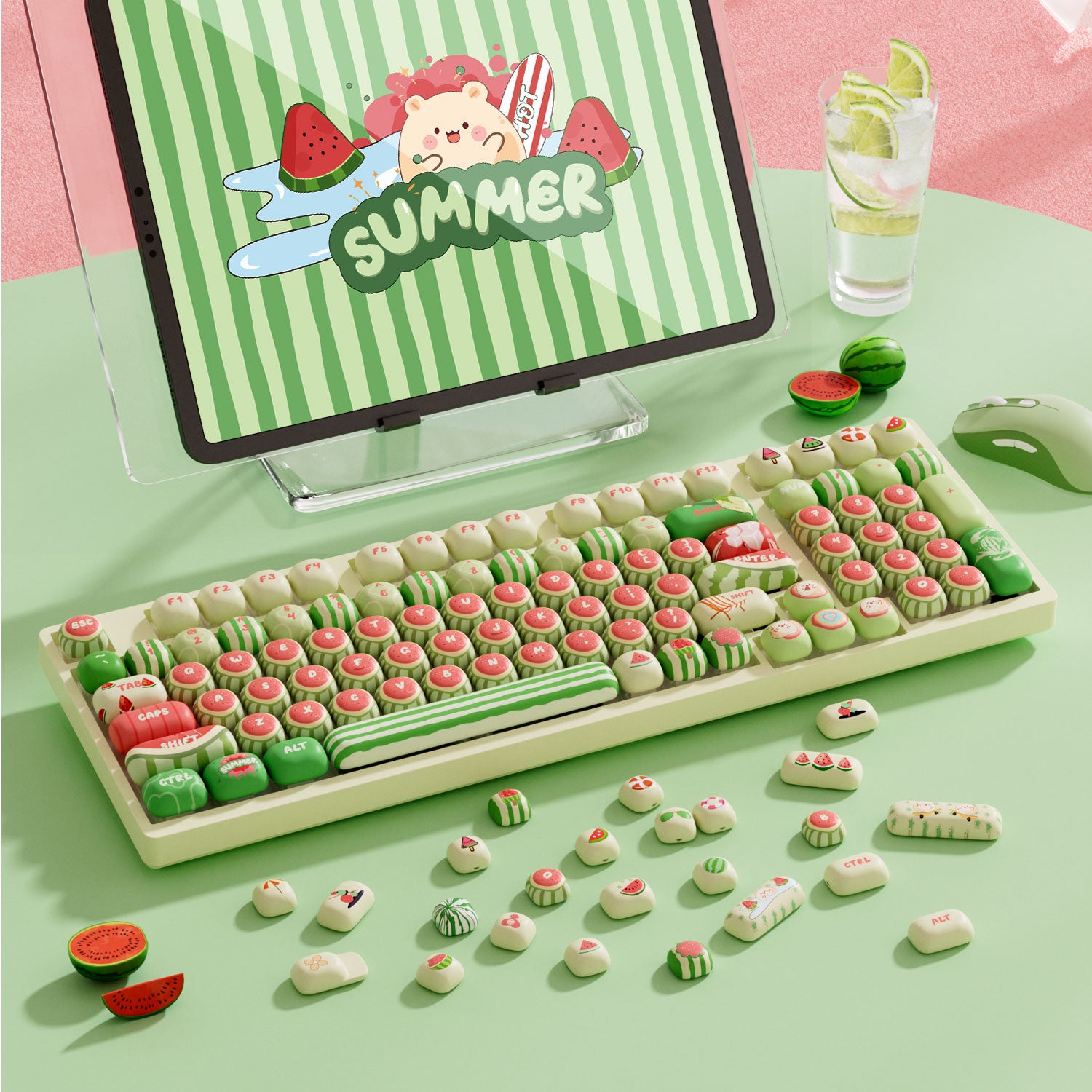 Akko-Watermelon-Keycap-Set