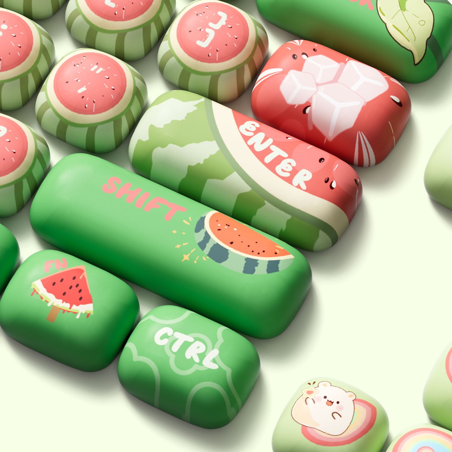 Akko-Watermelon-Keycap-Set-Detail