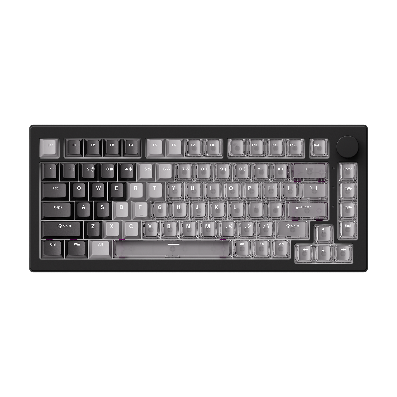 Akko 5075 V3 HE Gradient Hybrid White Transparent(Black Case)