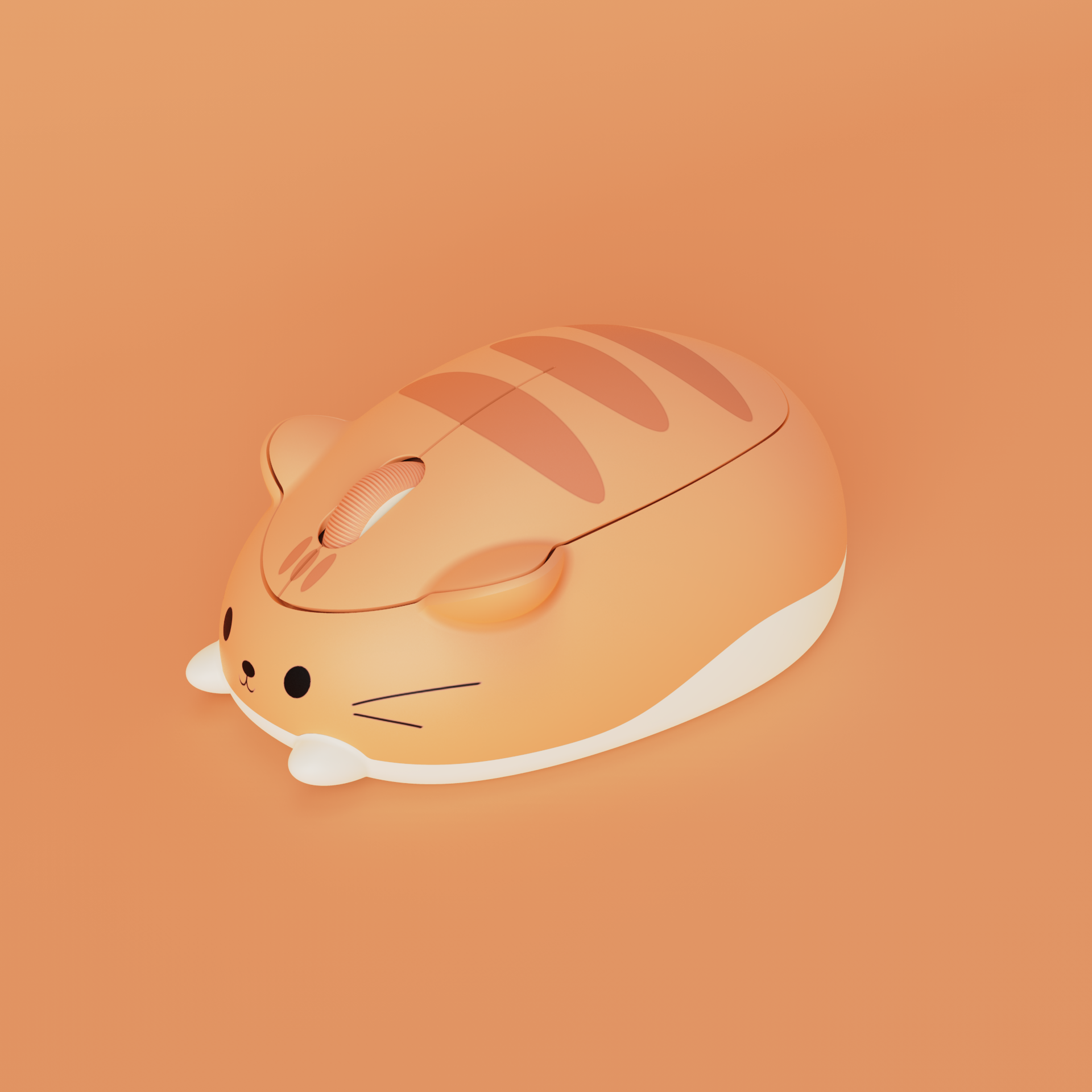 오랜지 케이트 고양이 마우스