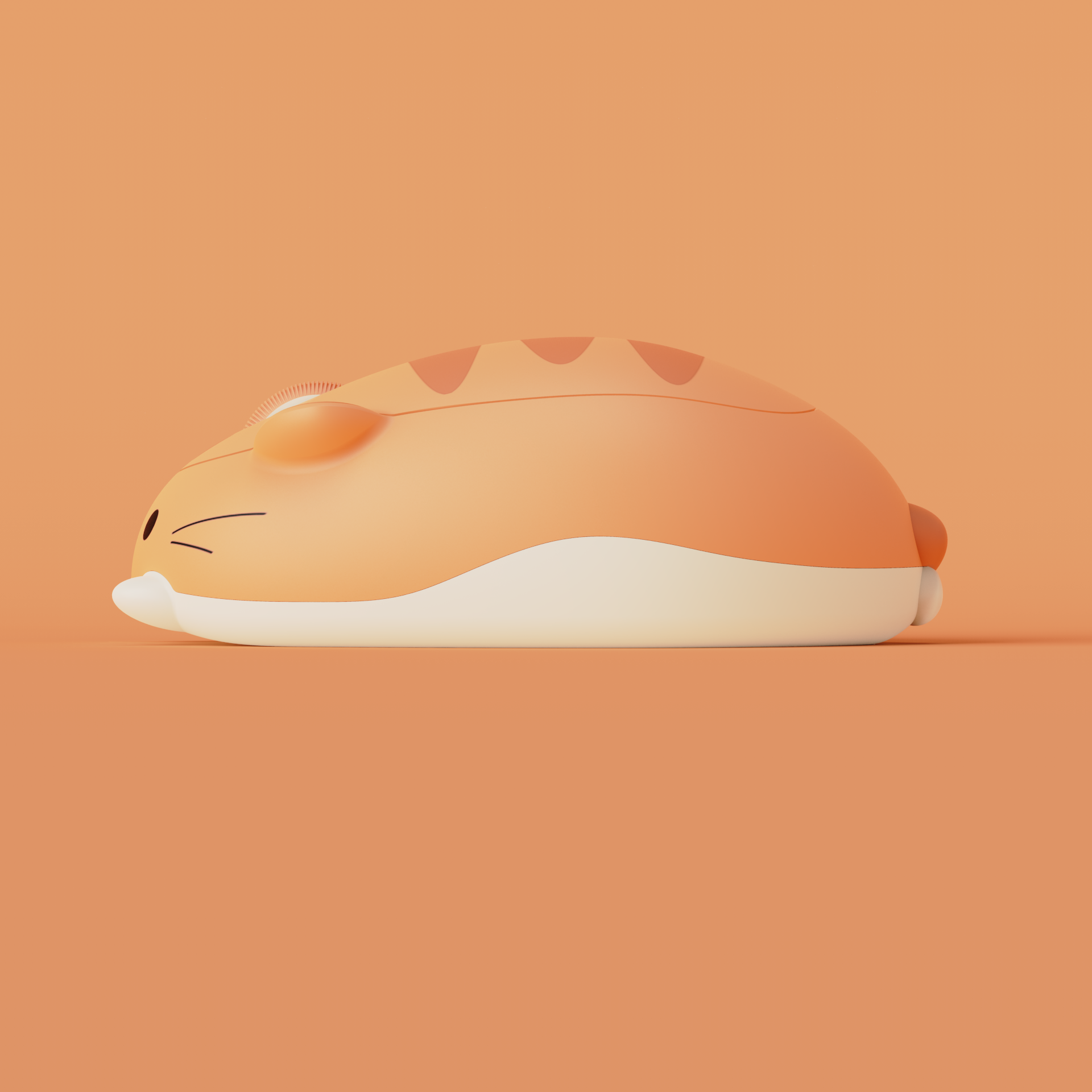 오랜지 케이트 고양이 마우스