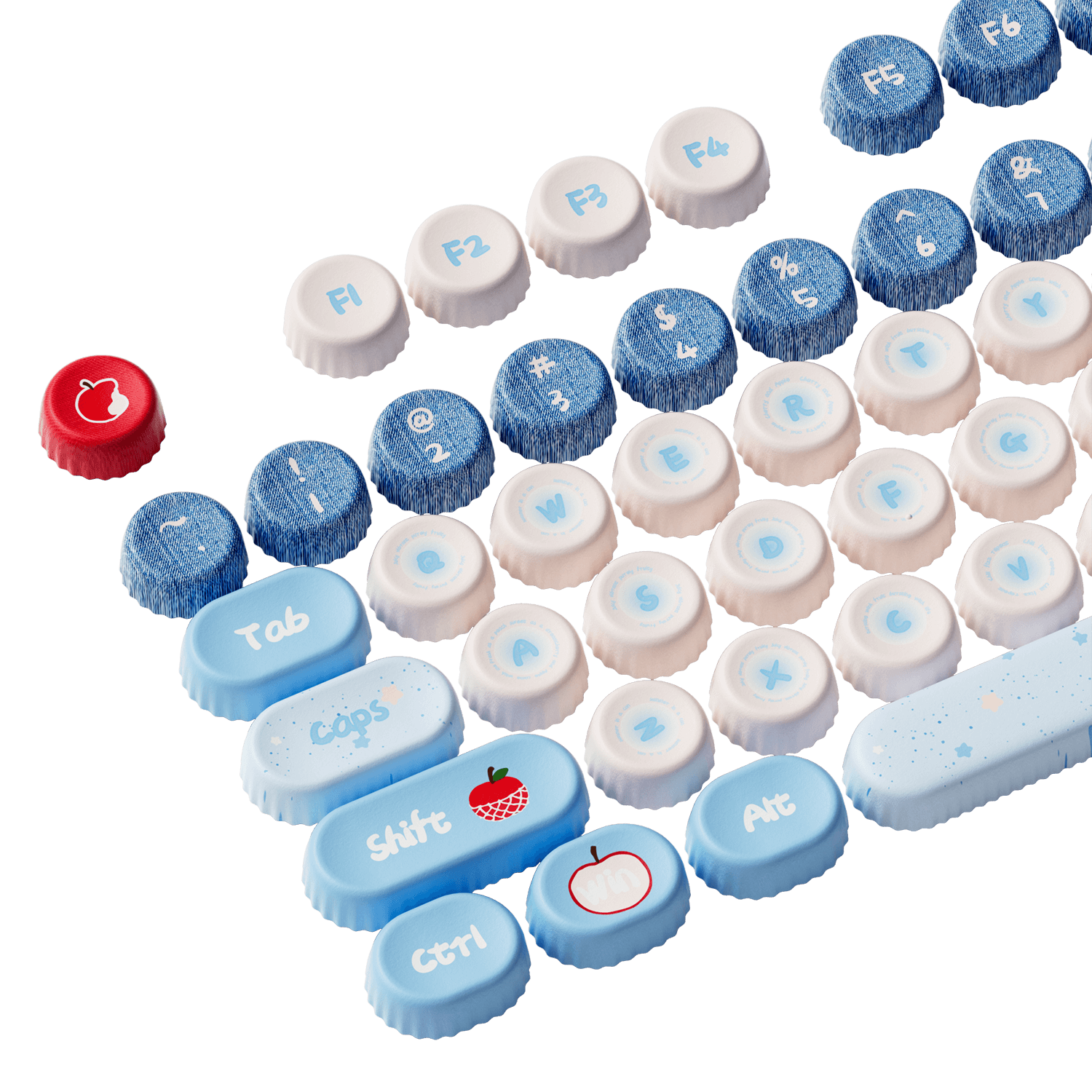 Apple Wave 보틀캡 키캡 세트(131 키)