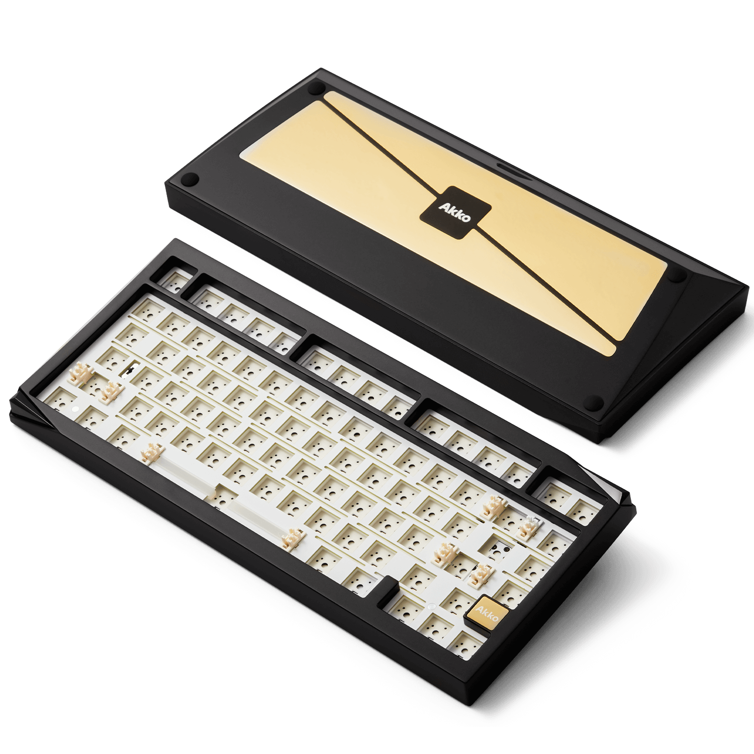 Akko Mineral 01 VIA DIY KIT Black Back and Front Details