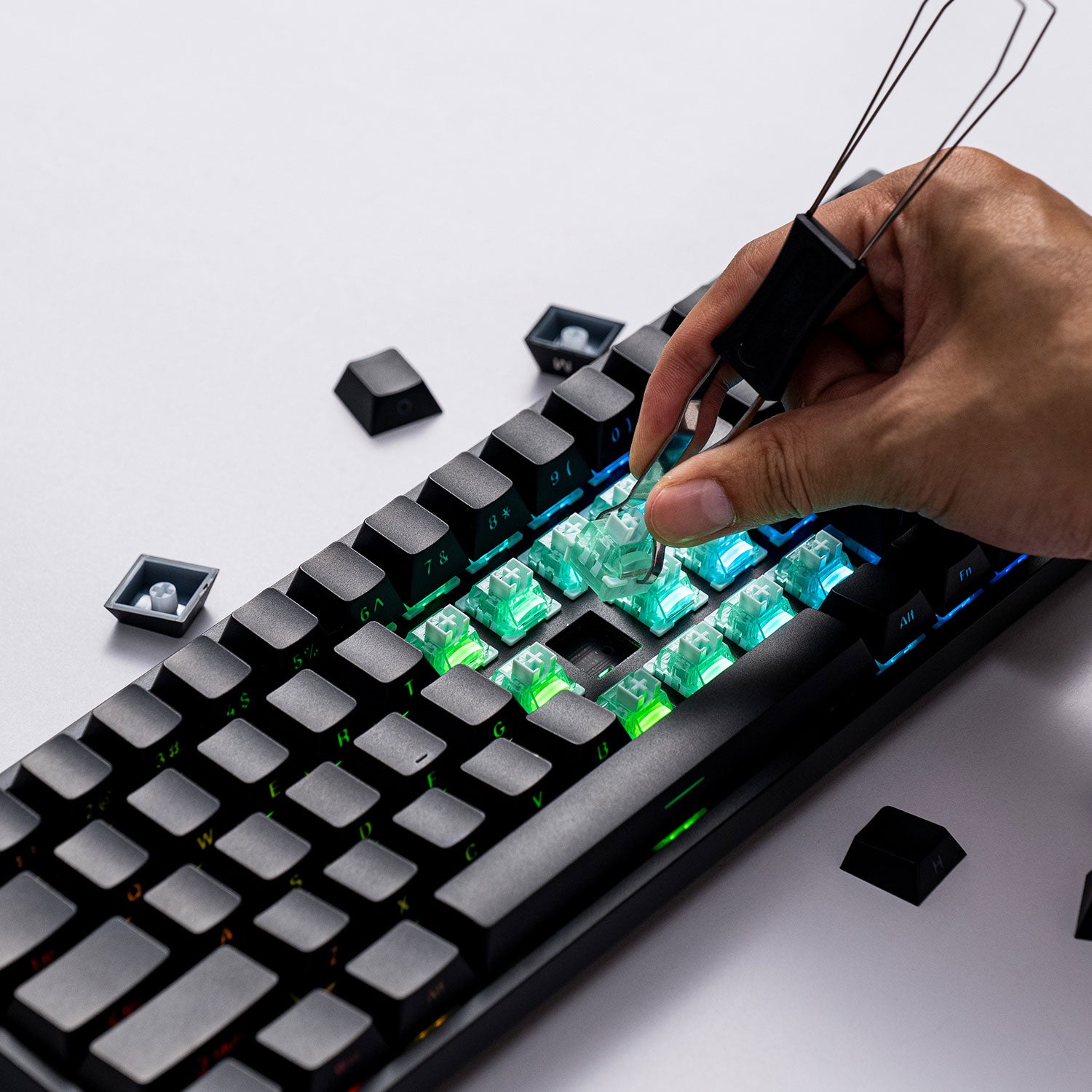Monsgeek-FUN68-HE-Black-Magnetic-Keyboard-switch