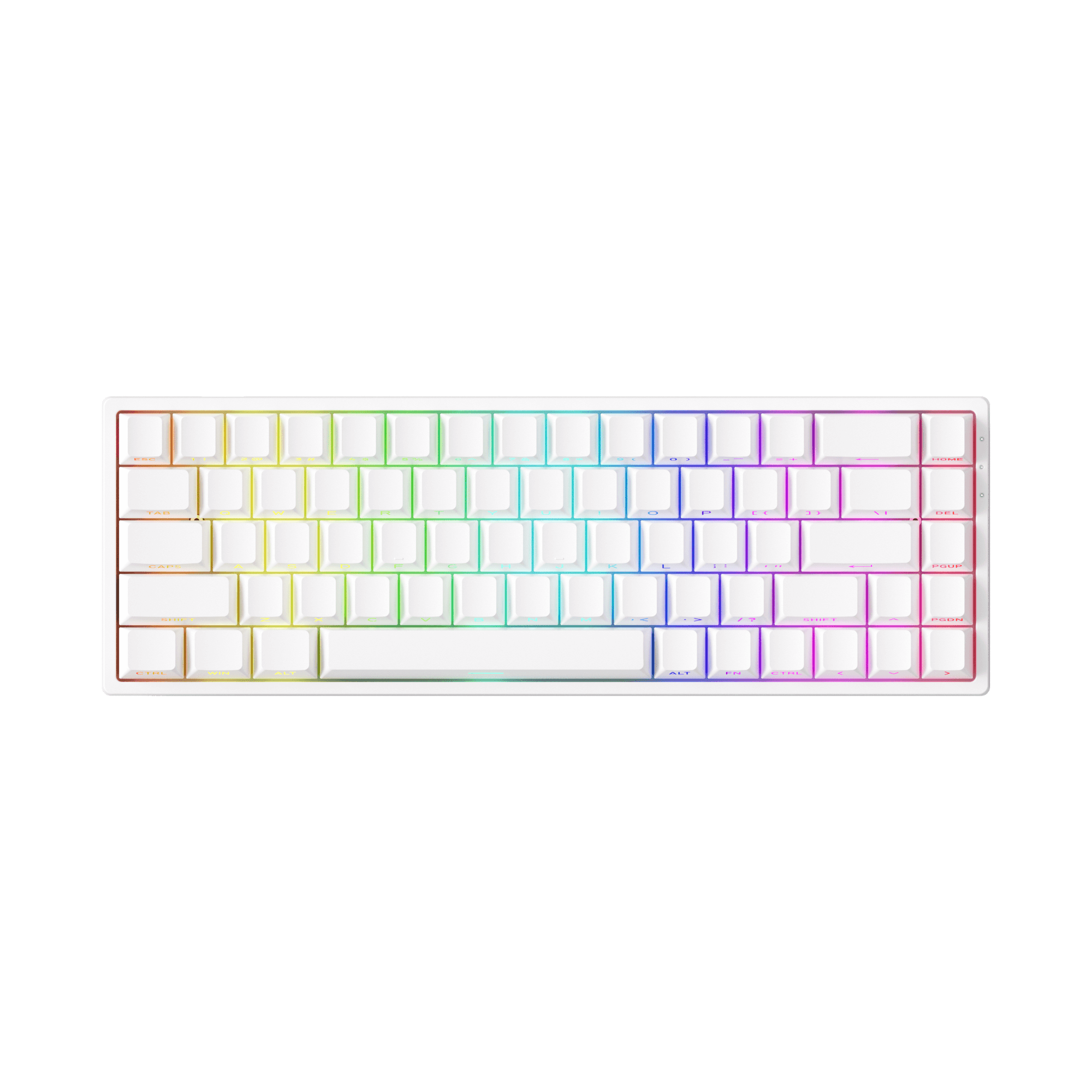 Monsgeek FUN68 HE Magnetic Keyboard White Version With RGB on