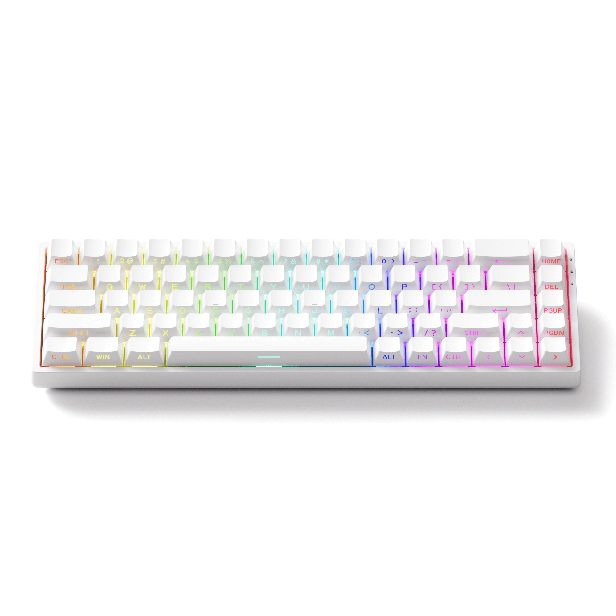 Monsgeek FUN68 HE Magnetic Keyboard White Version Front Side