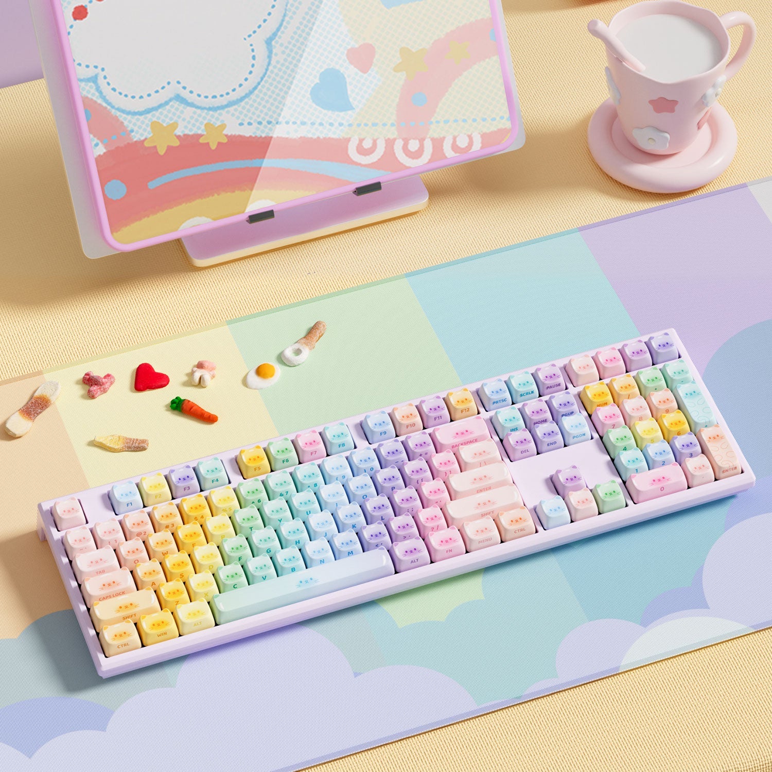 MG108B Colorful Cats 기계식 키보드