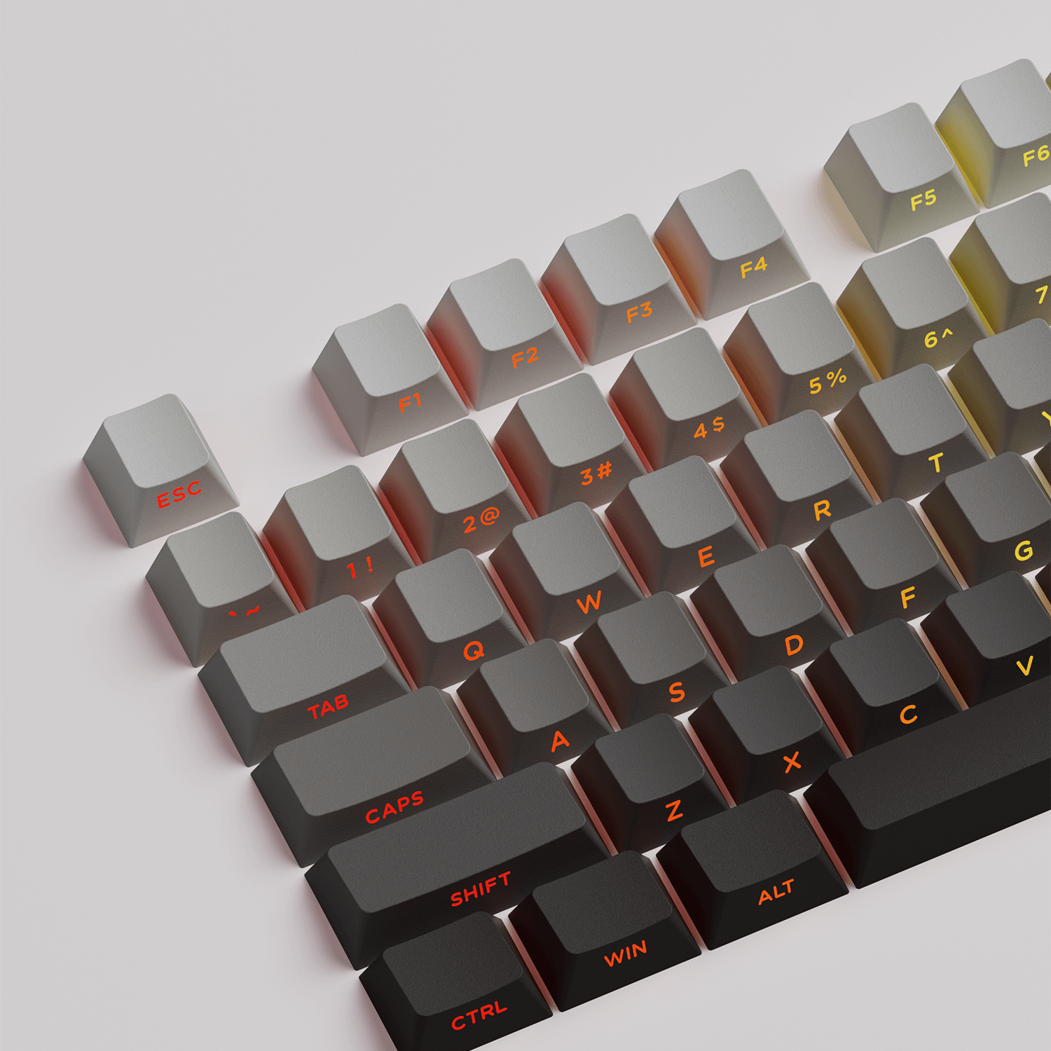 Veekos-Black-Gradient-Keycap-Set-Shine-Through-Side-Printed-Keycaps