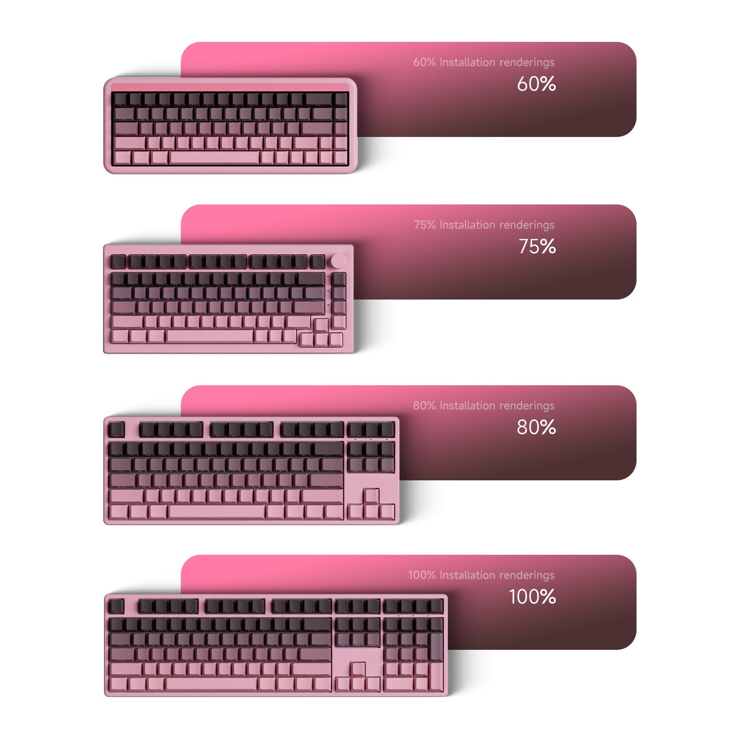 Veekos-Black-Pink-Gradient-Keycap-Set-Detail