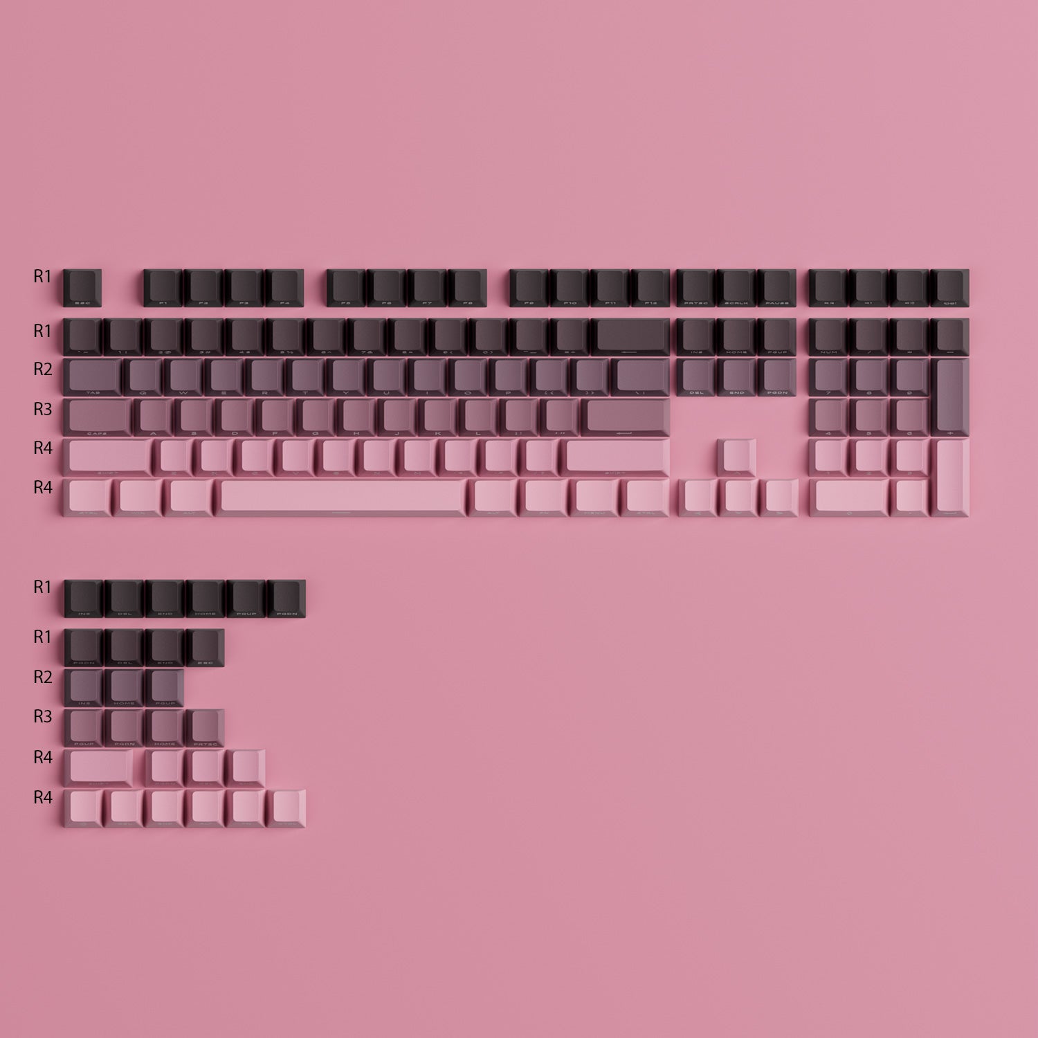 Veekos-Black-Pink-Gradient-Keycap-Set
