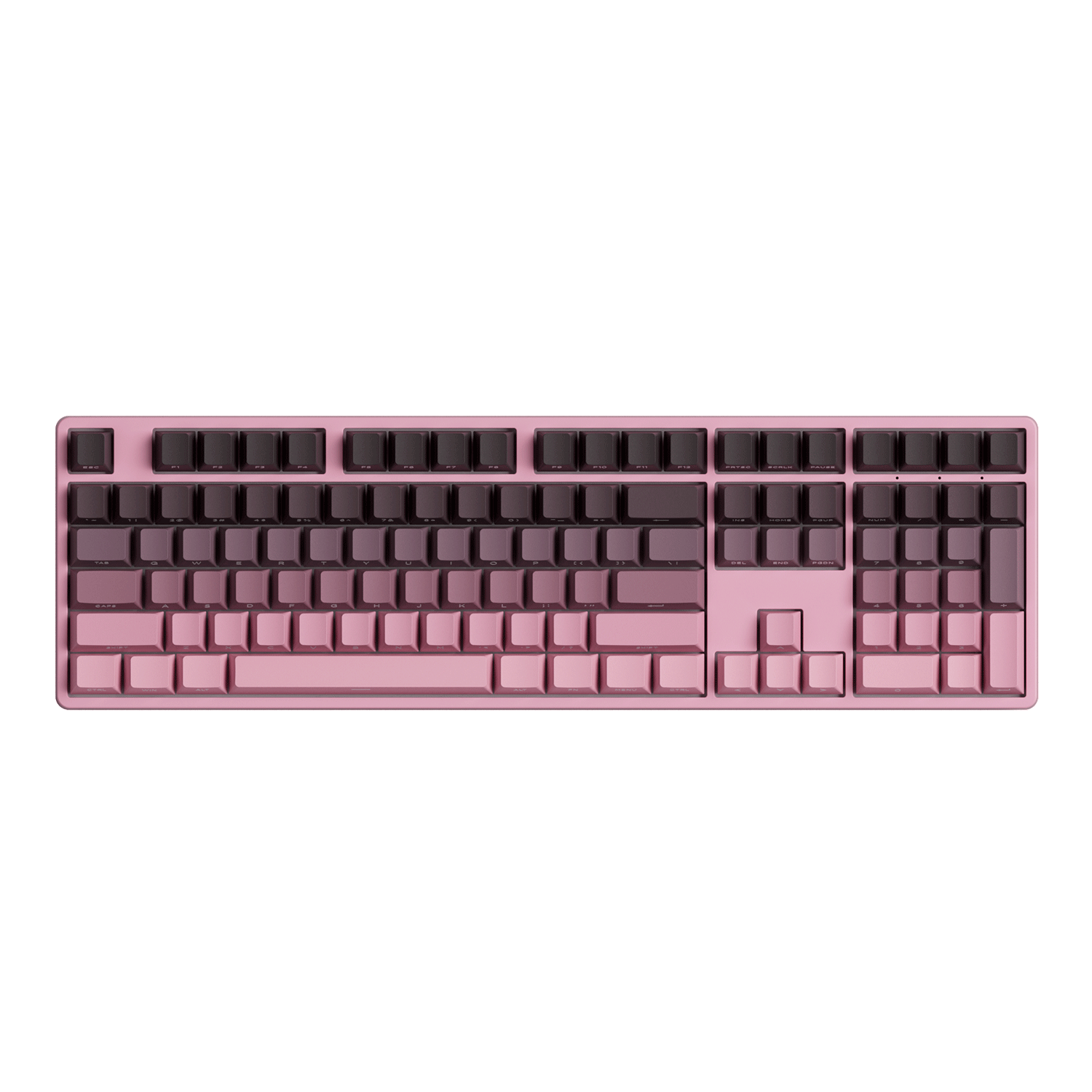 Black & Pink Gradient Keycap Set Install on the Full Size Keyboard