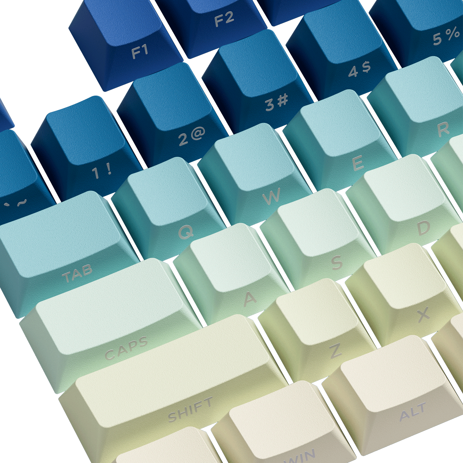 Iris Gradient Keycap Set Side Printed Key Details