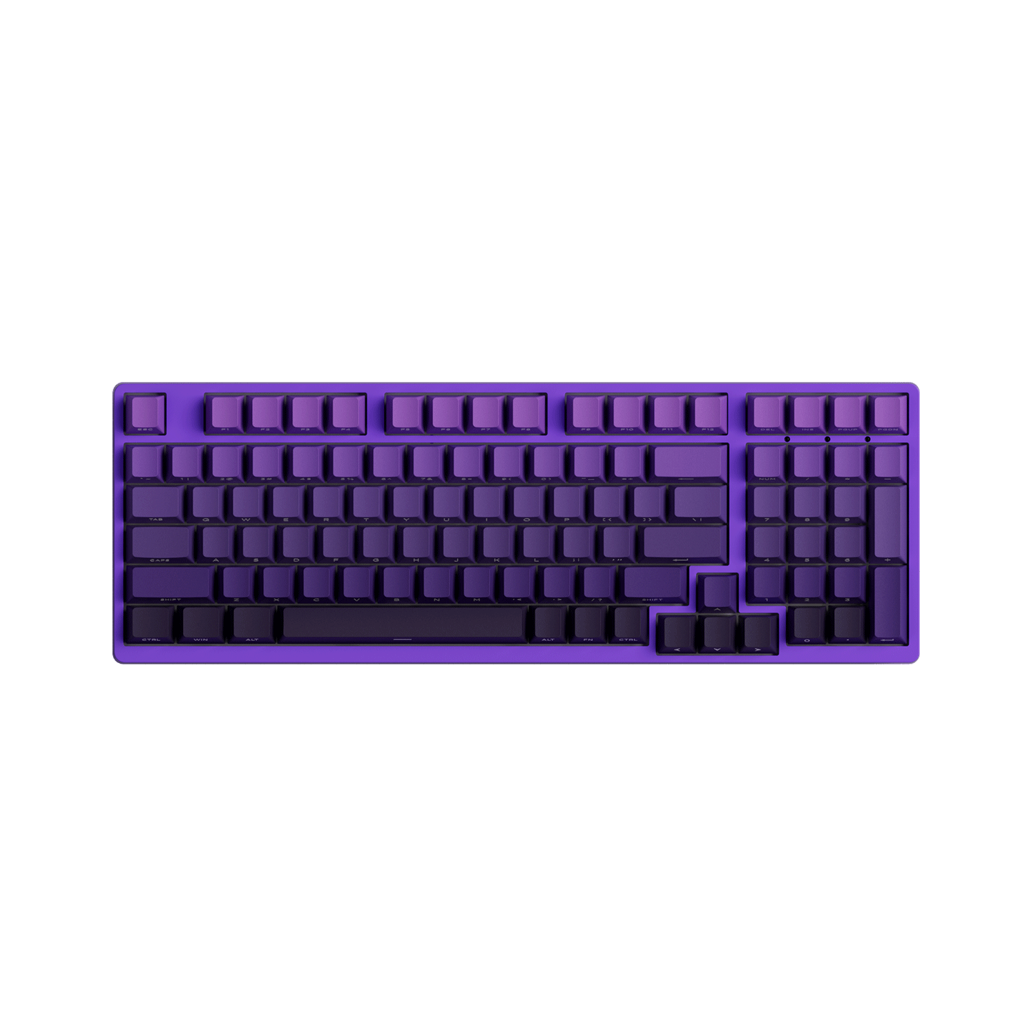 Purple Gradient Keycap Set Install on the 1800 Compact Keyboard